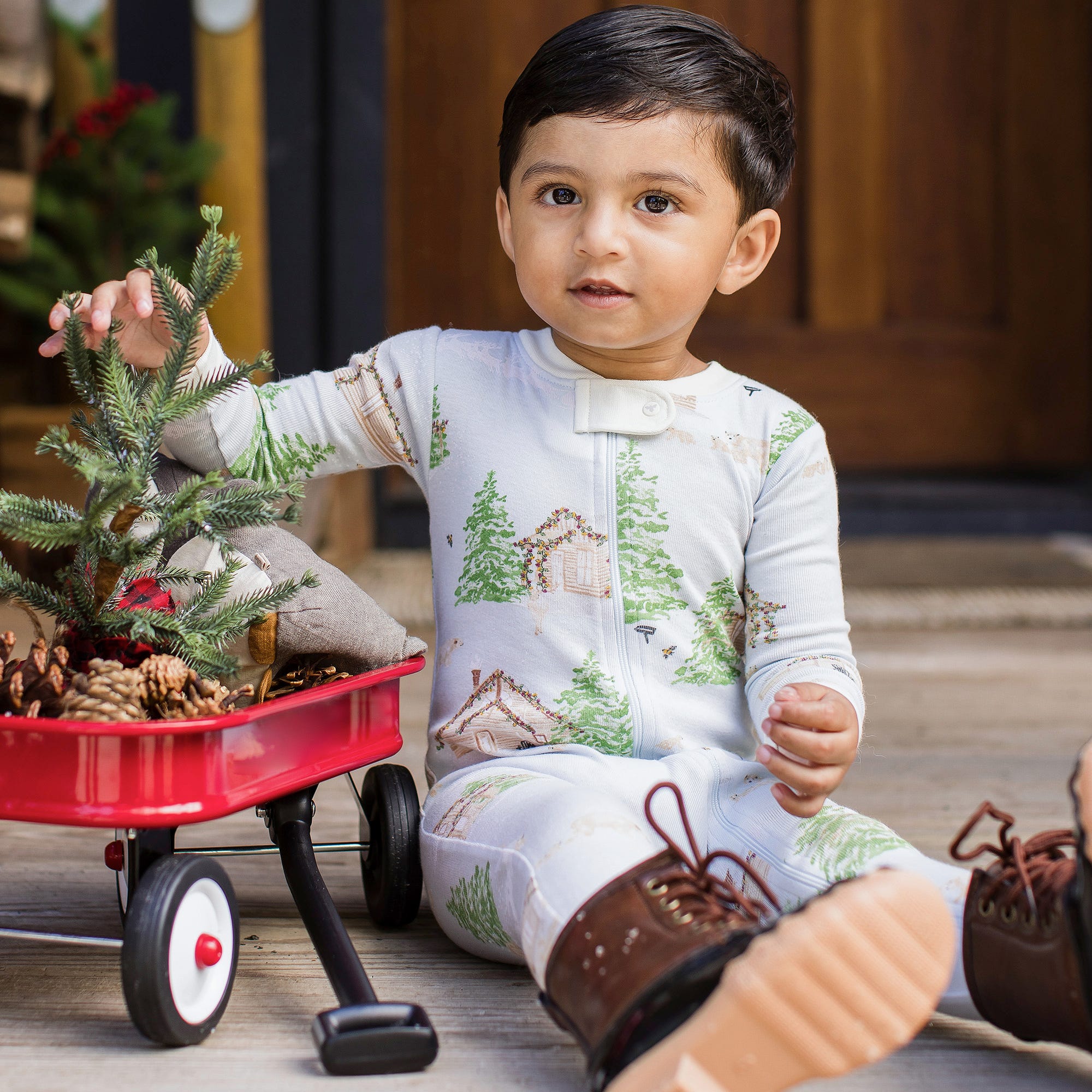  Winter Cabin Matching Organic Cotton Pajamas、mySite、layawaytickets