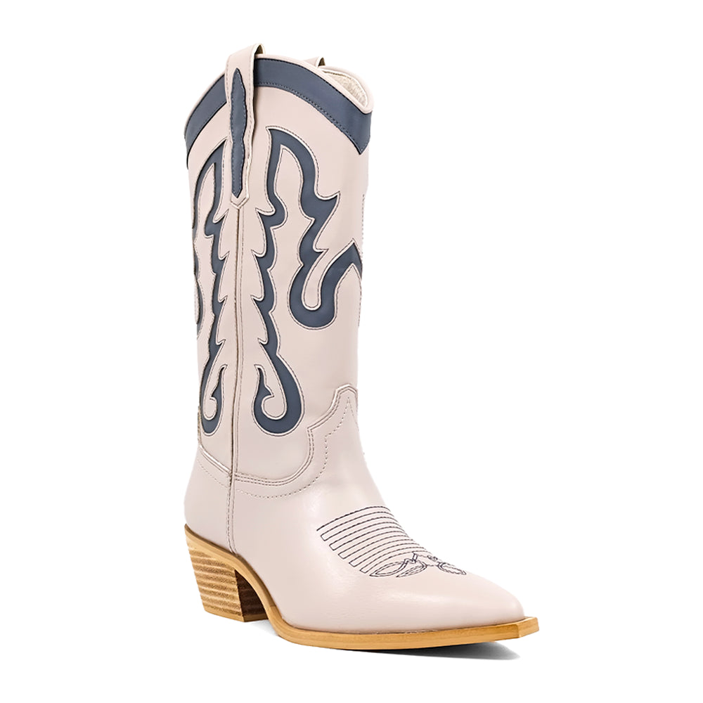 Yaya Embroiderd Pointed Toe Cowboy Boots、mySite、gtrtttuynbv