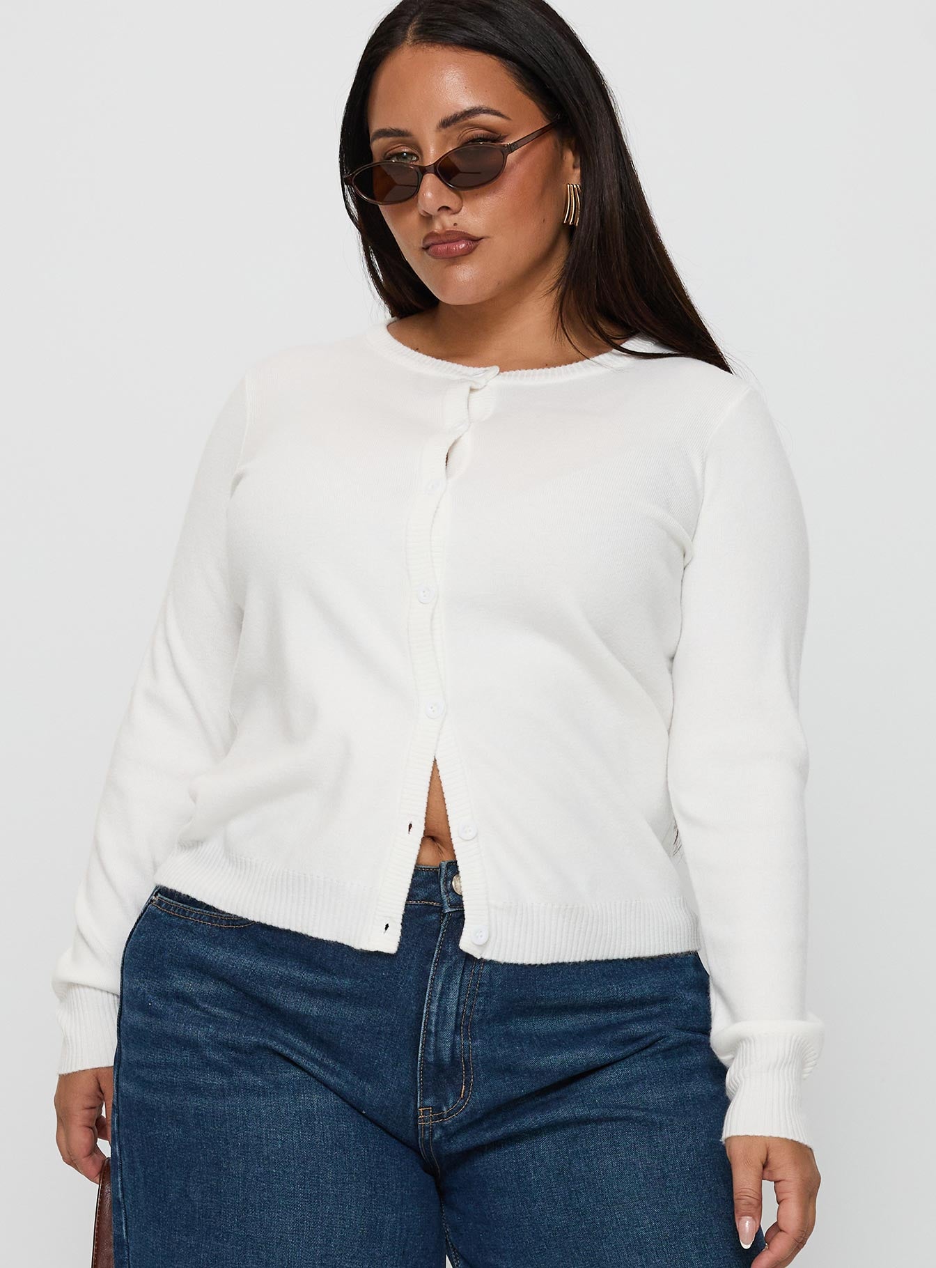 Lauraine Cardigan White Curve、mySite、solidvoid