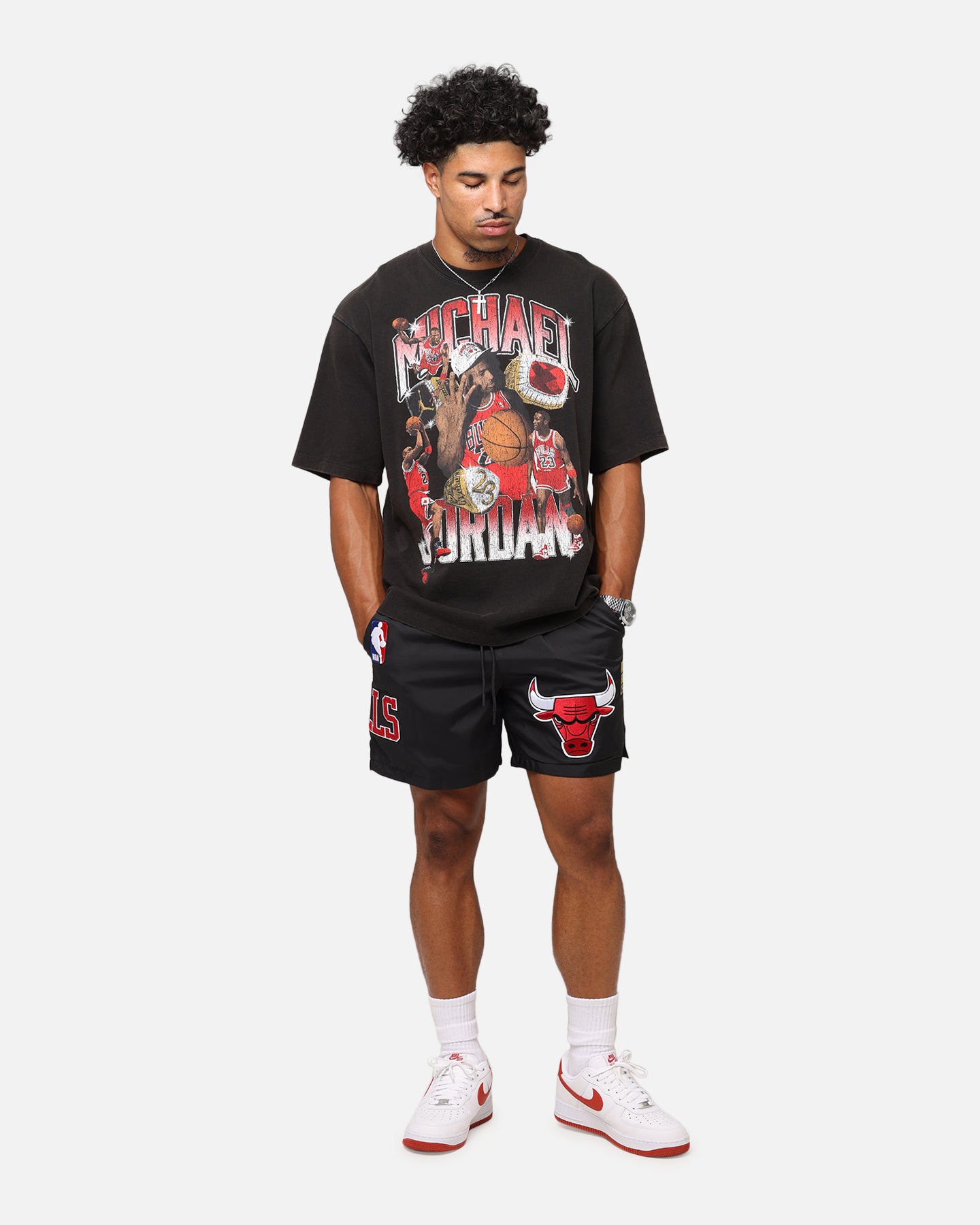 Pro Standard Chicago Bulls Classic Woven Shorts Black、mySite、zt4zffjzw