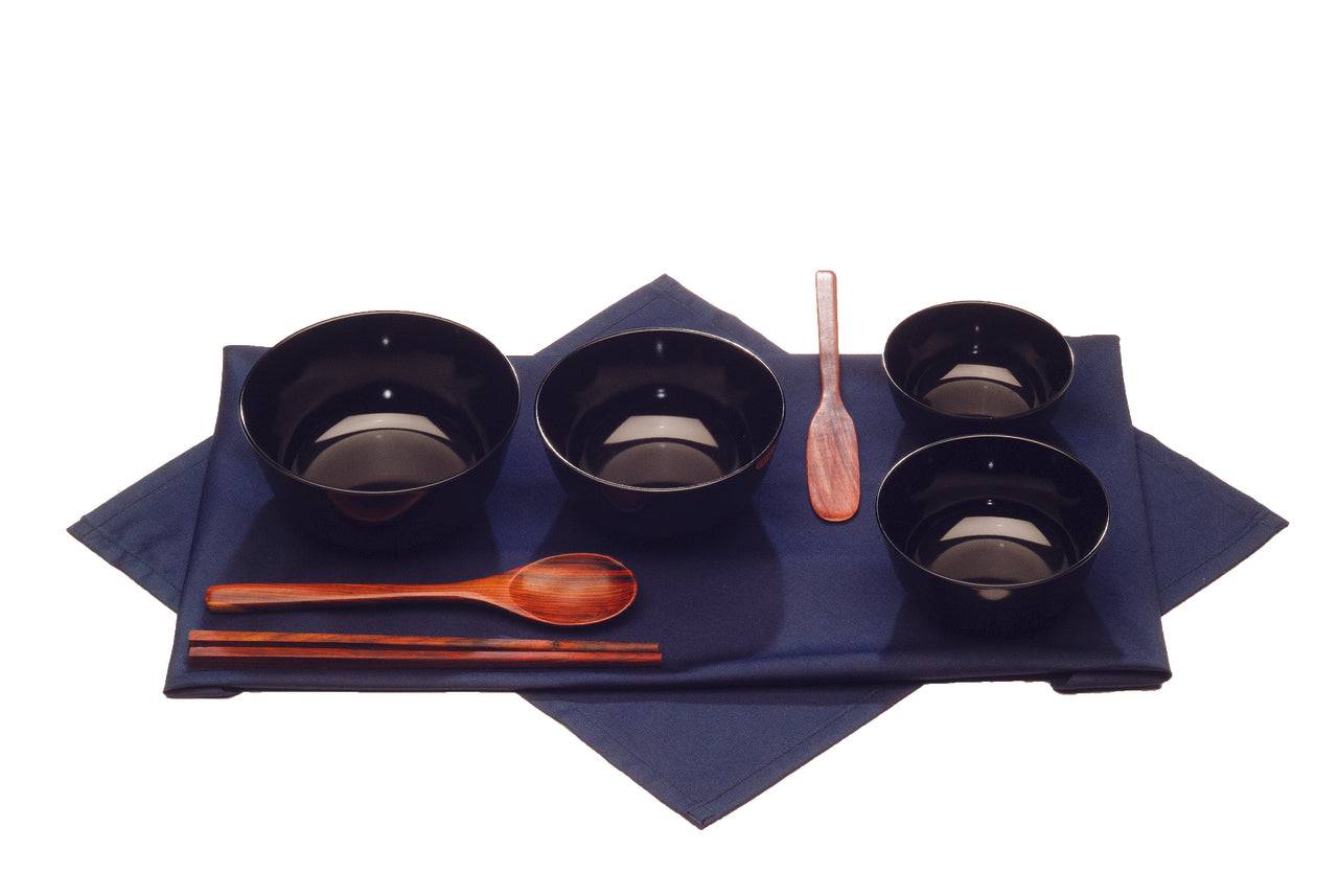 Melamine Four-Bowl Oryoki Set with Scraper、mySite、topwebapps