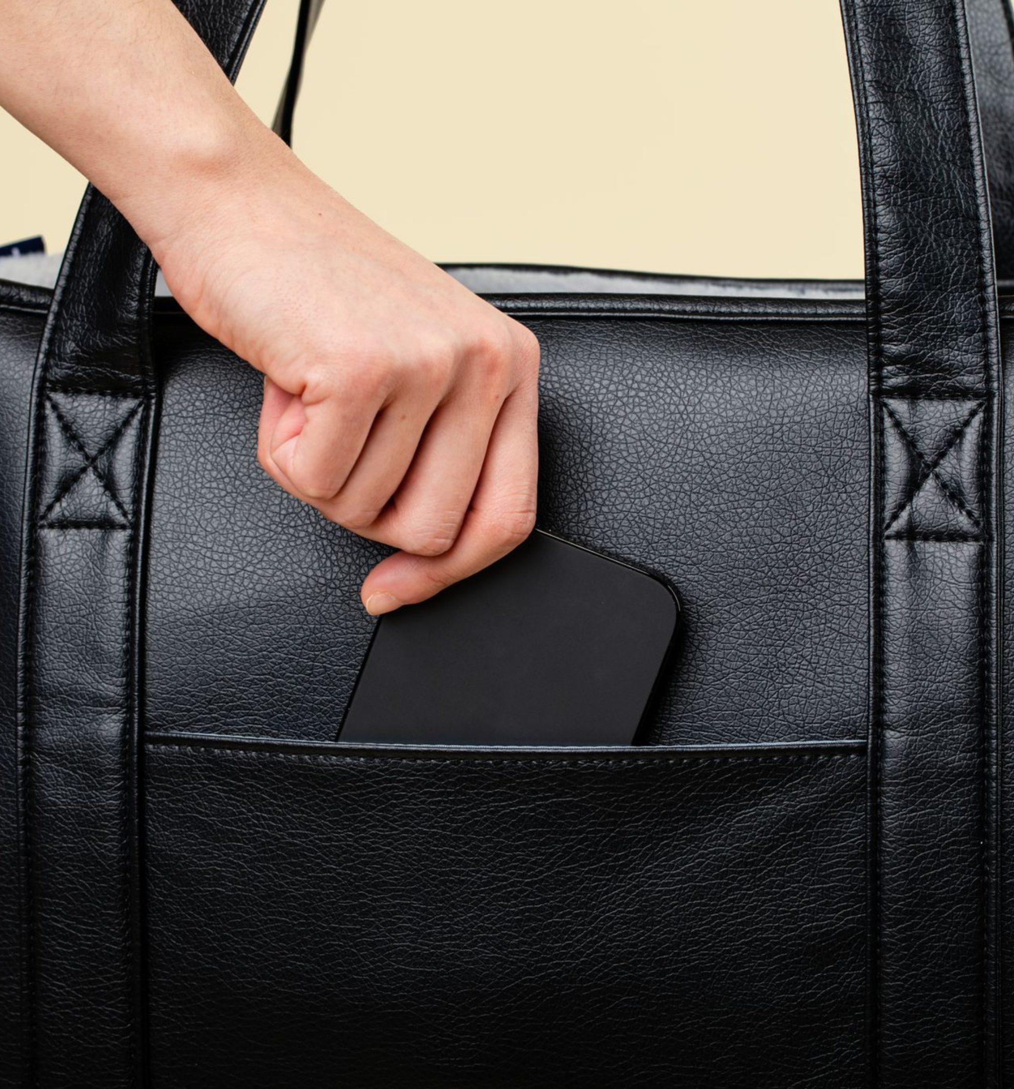 PupTote™ 3-in-1 Faux Leather Dog Carrier Bag - Black、mySite、solidvoid