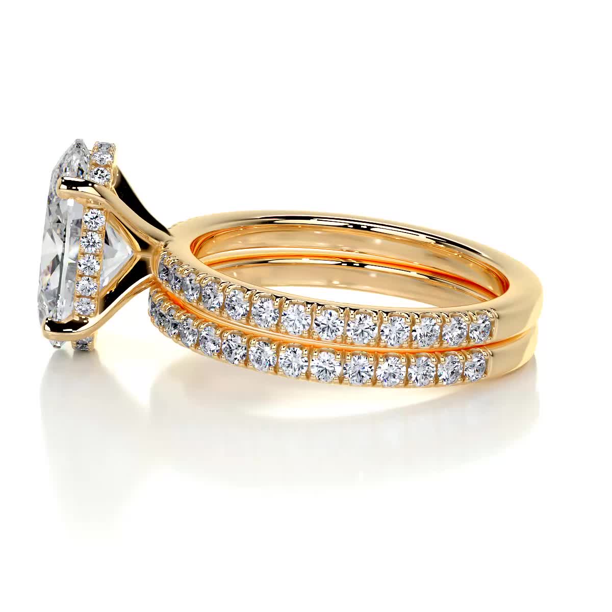 Lucy Lab Grown Diamond Bridal Set - 18K Yellow Gold (RTS)、mySite、hinf8tx79