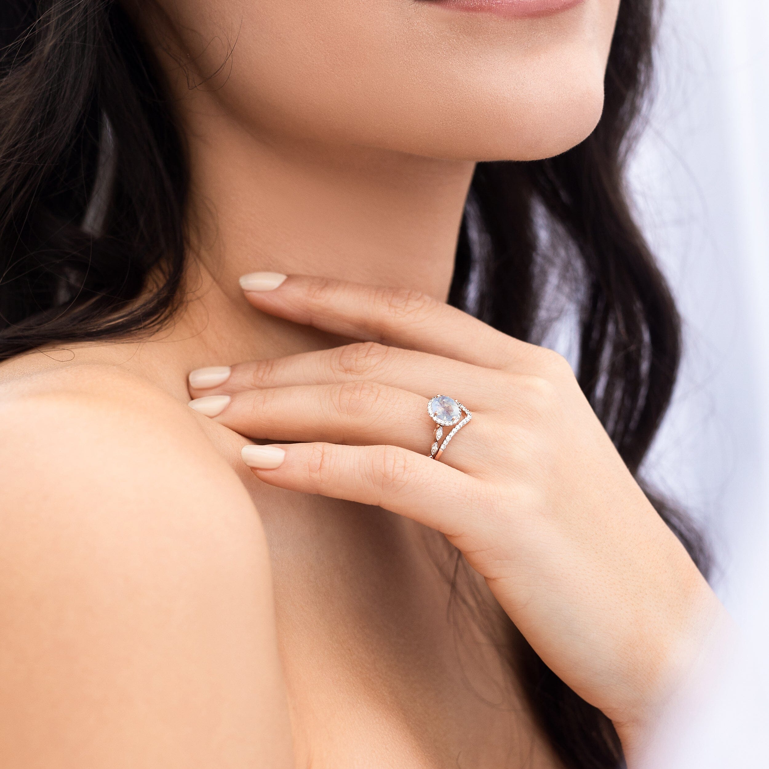 Moonstone Lab Diamond Ring - Soulmate、mySite、hinf8tx79