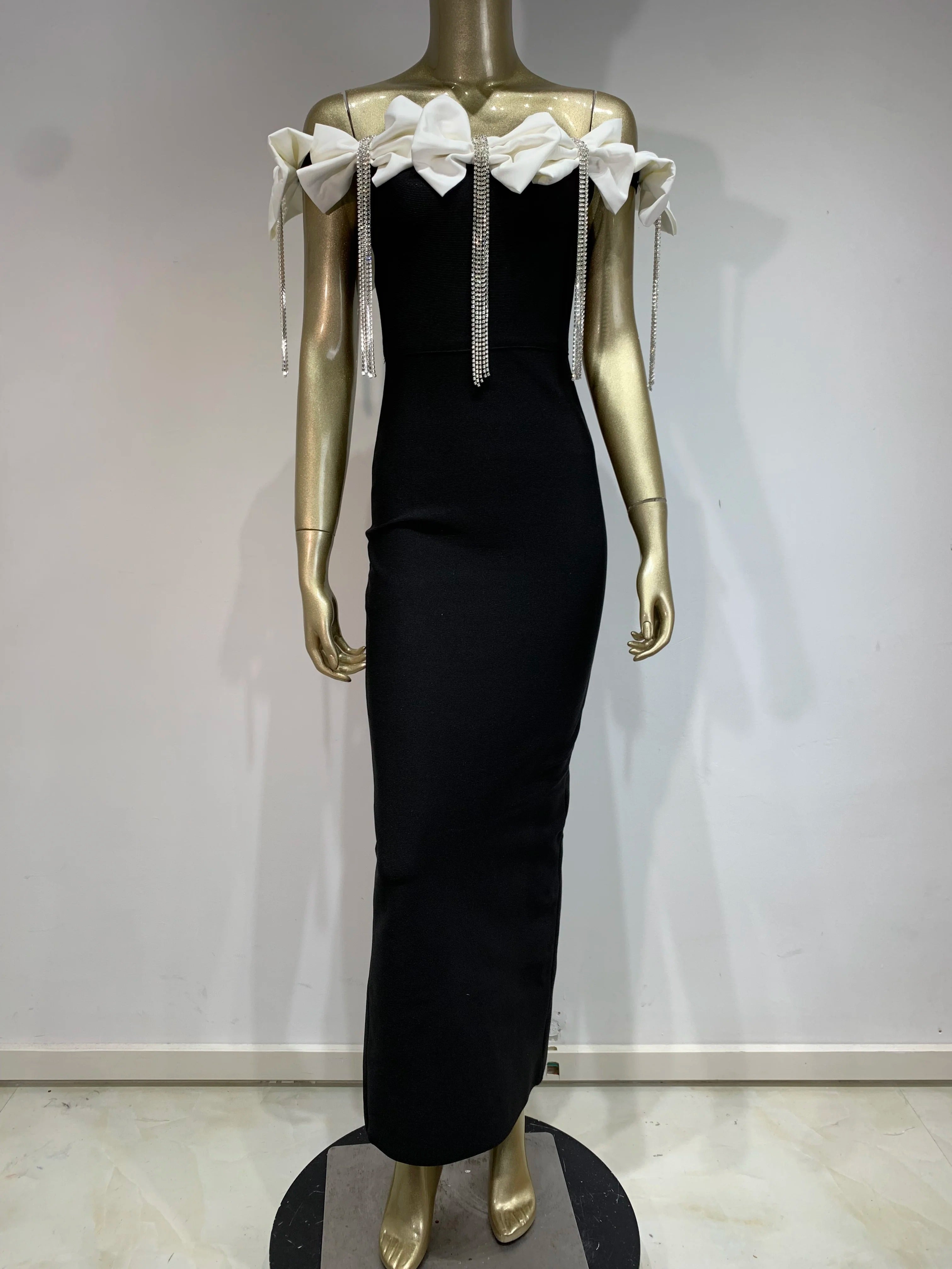  Frances Bow Dress (White/Black)、mySite、merchandisen