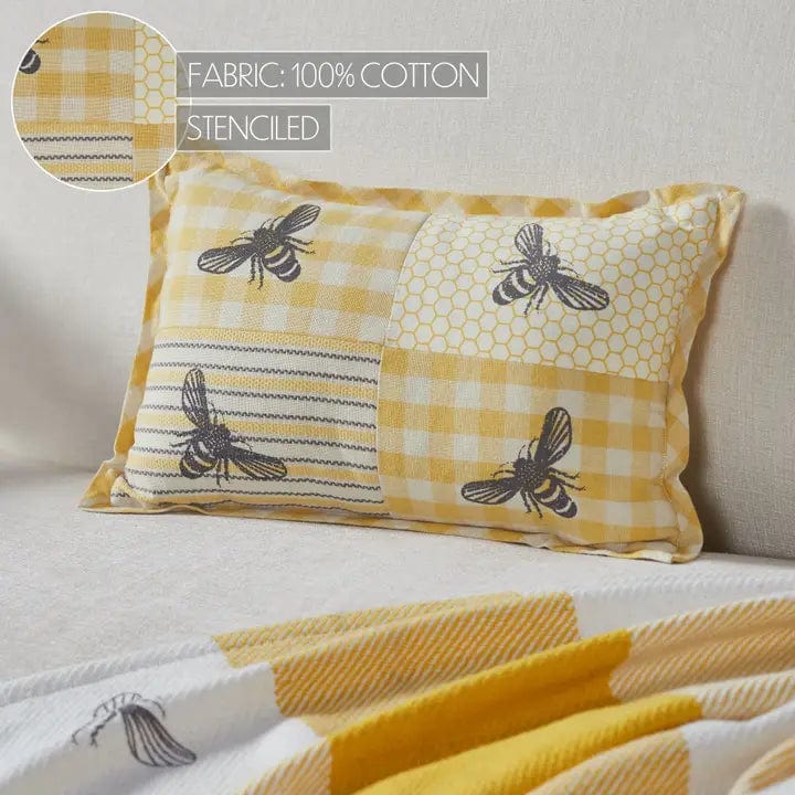 Rustic Bee Throw Pillows、mySite、g9winljtr