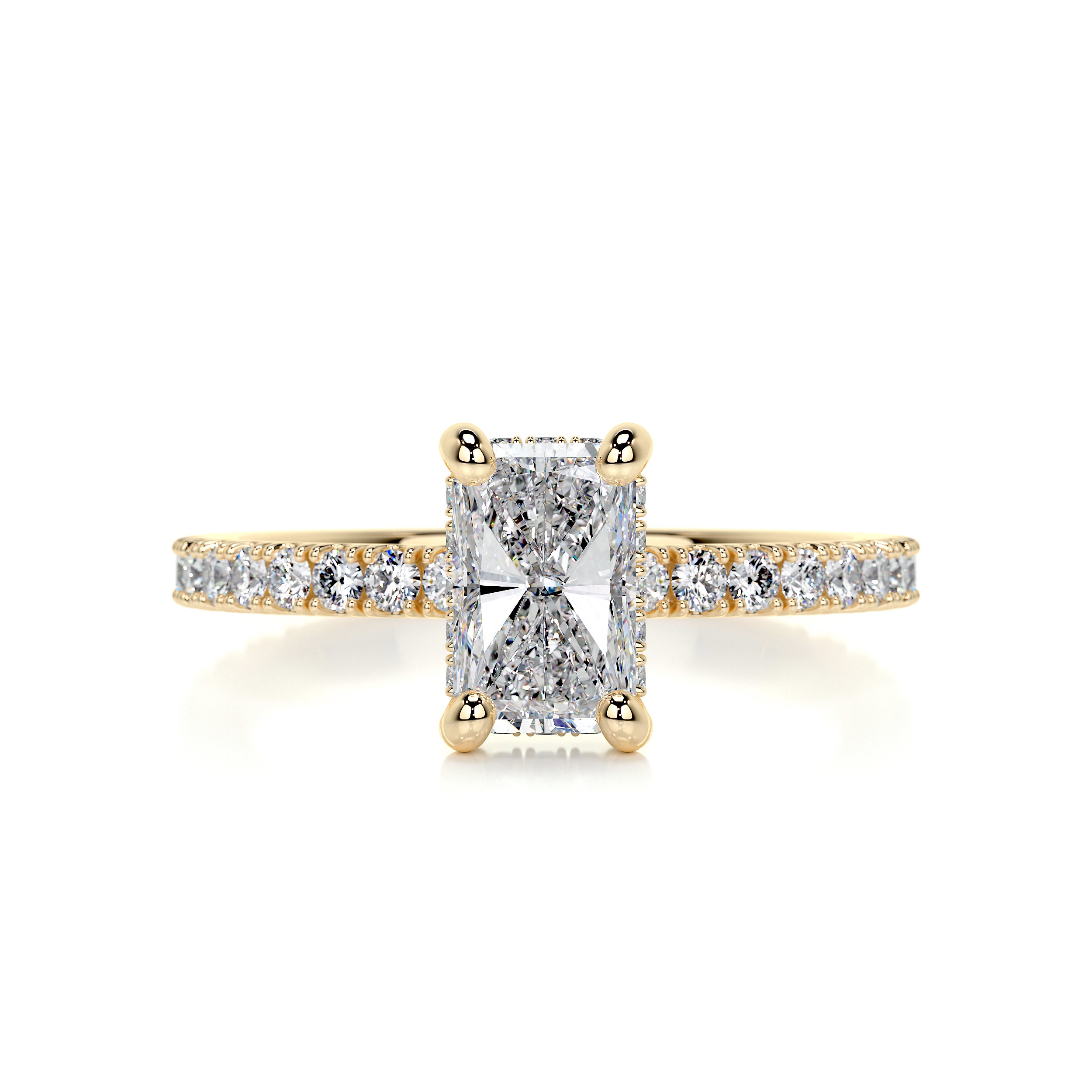 Deborah Elongated Diamond Engagement Ring -18K Yellow Gold、mySite、hinf8tx79