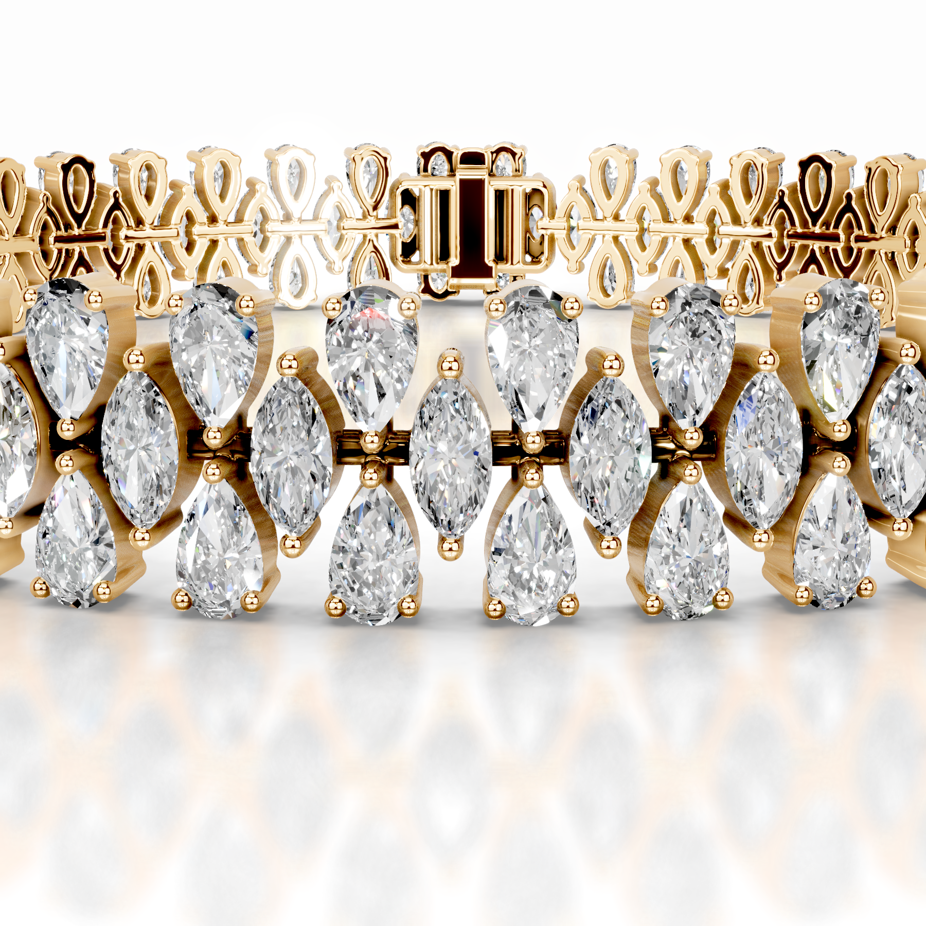 Judith Lab Grown Diamond Tennis Bracelet (10 Carat) -18K Yellow Gold、mySite、hinf8tx79