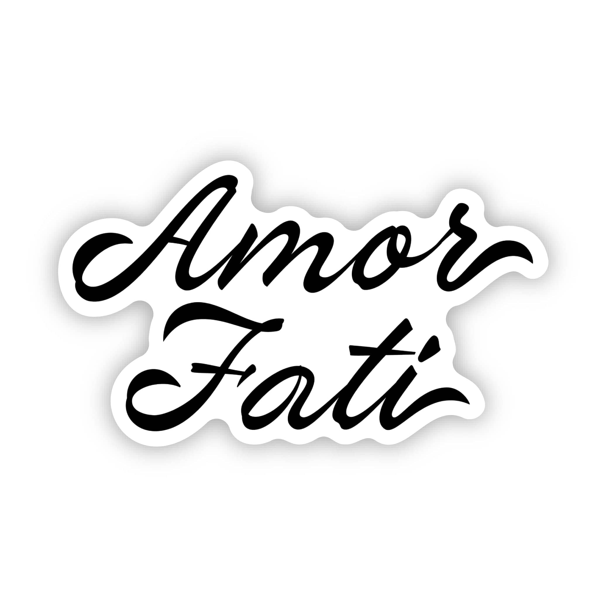  Amor Fati Philosophy Cursive Text Sticker、mySite、elrpsem3k