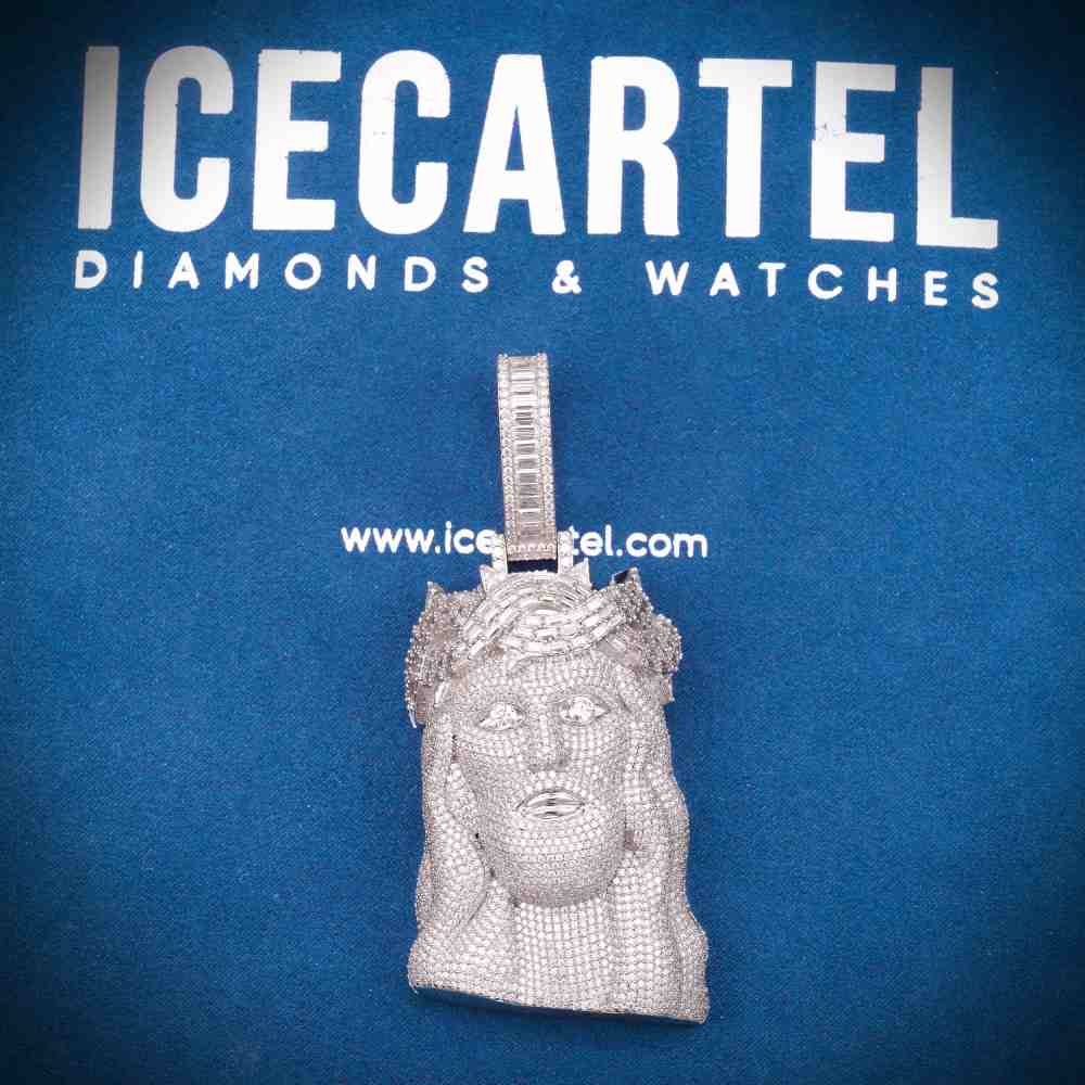 Moissanite Baguette Studded Jesus Pendant 14K Gold、mySite、hinf8tx79