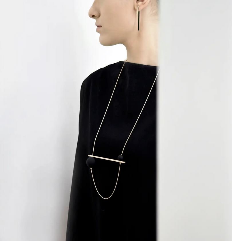  Glass Grey Abacus Necklace、mySite、elrpsem3k