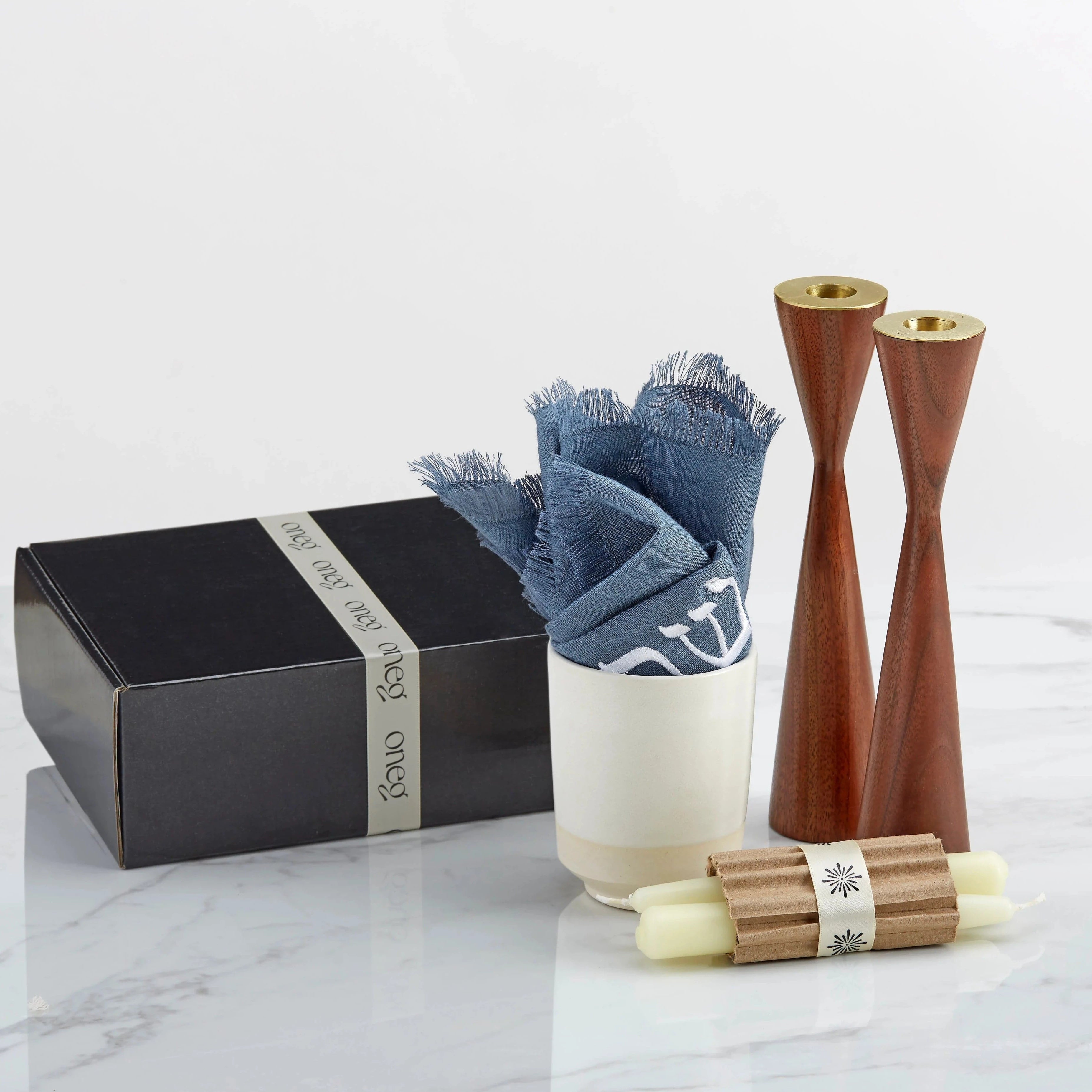 Shabbat Essentials Set - Walnut and Blue、mySite、topwebapps