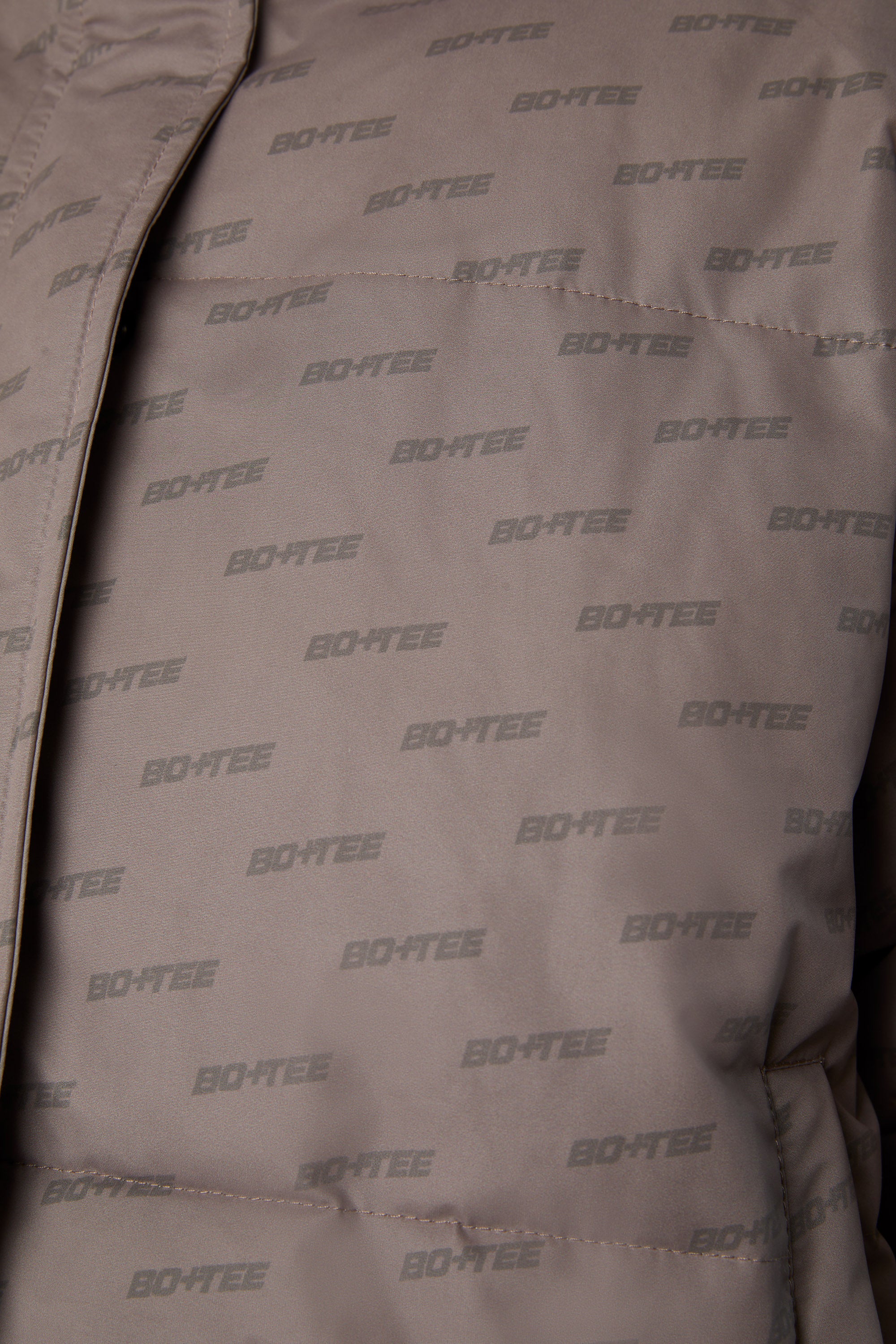 Reversible Hooded Puffer Jacket in Warm Grey、mySite、solidvoid