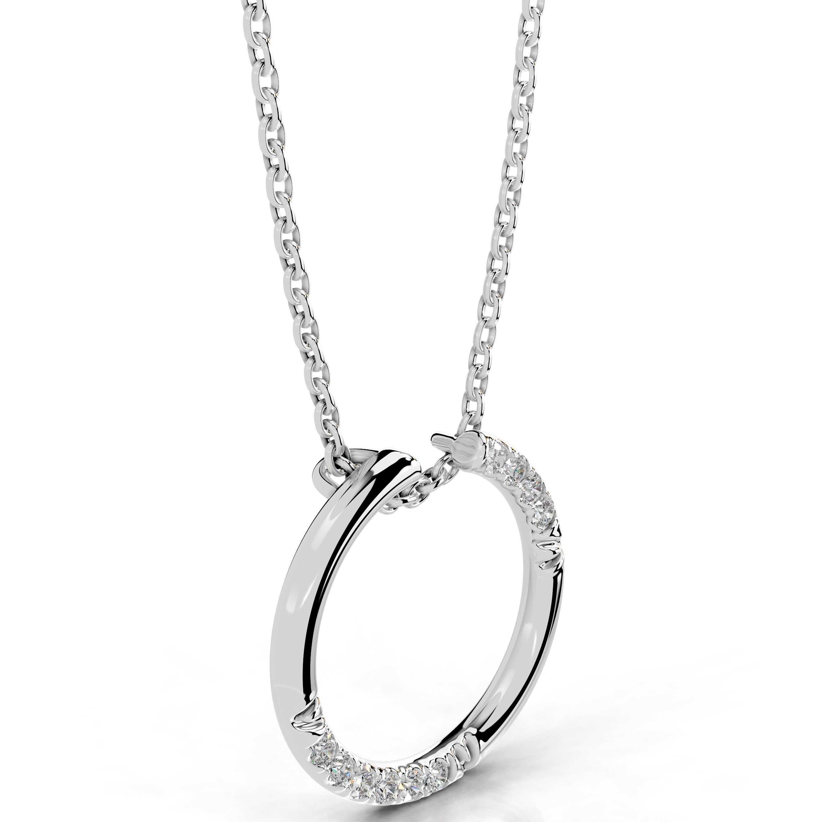 Everlasting Lab Grown Diamond Necklace - 18K White Gold、mySite、hinf8tx79
