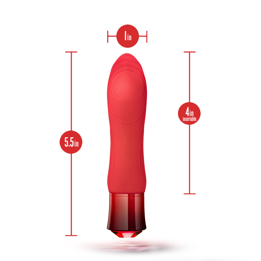 Oh My Gem By Blush® | Desire: 5.5 Inch Warming G Spot Stimulation Vibrator in Ruby with Powerful RumboTech™ Technology、mySite、bottomscart