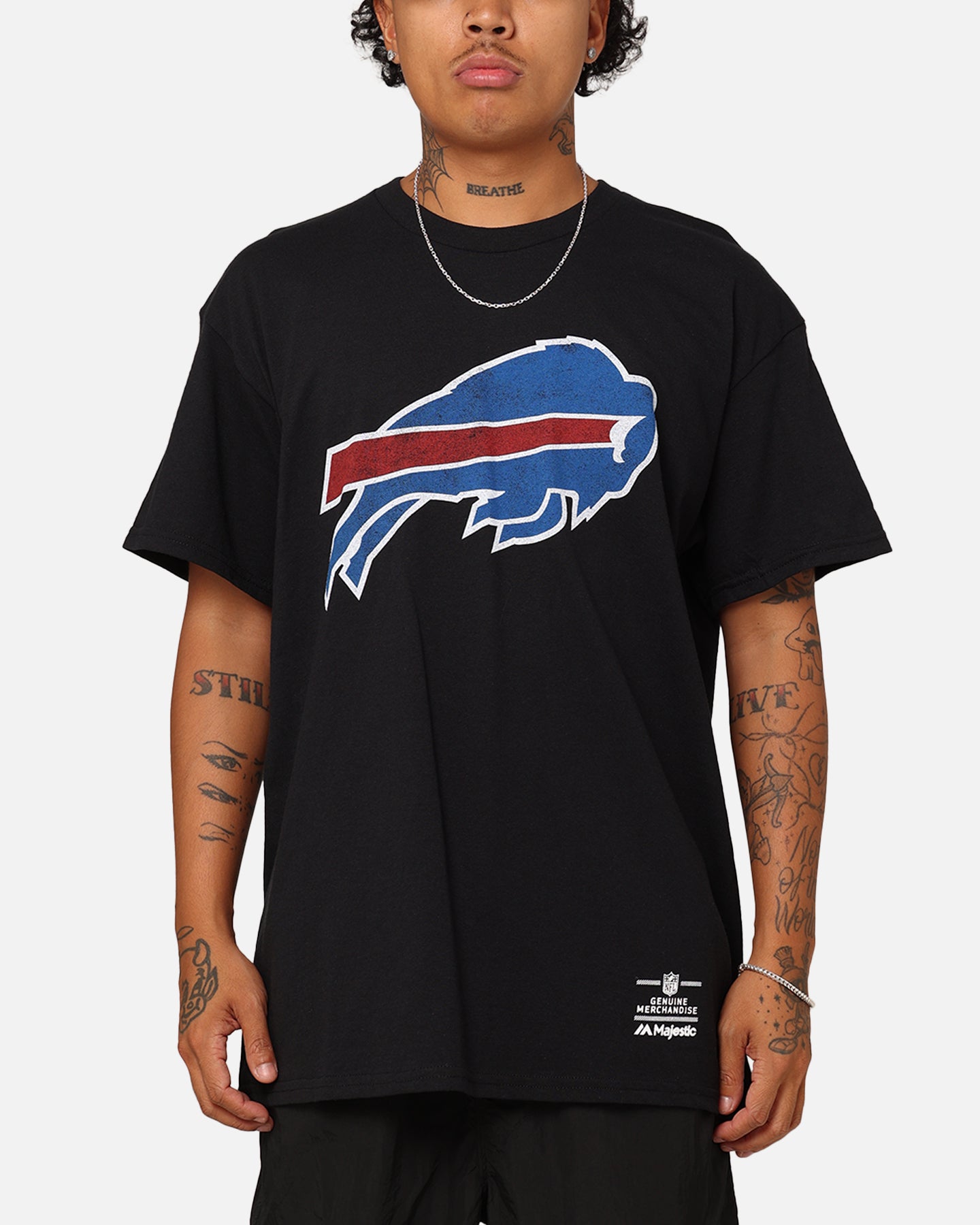 Majestic Athletic Buffalo Bills Team Crest T-Shirt Black、mySite、zt4zffjzw