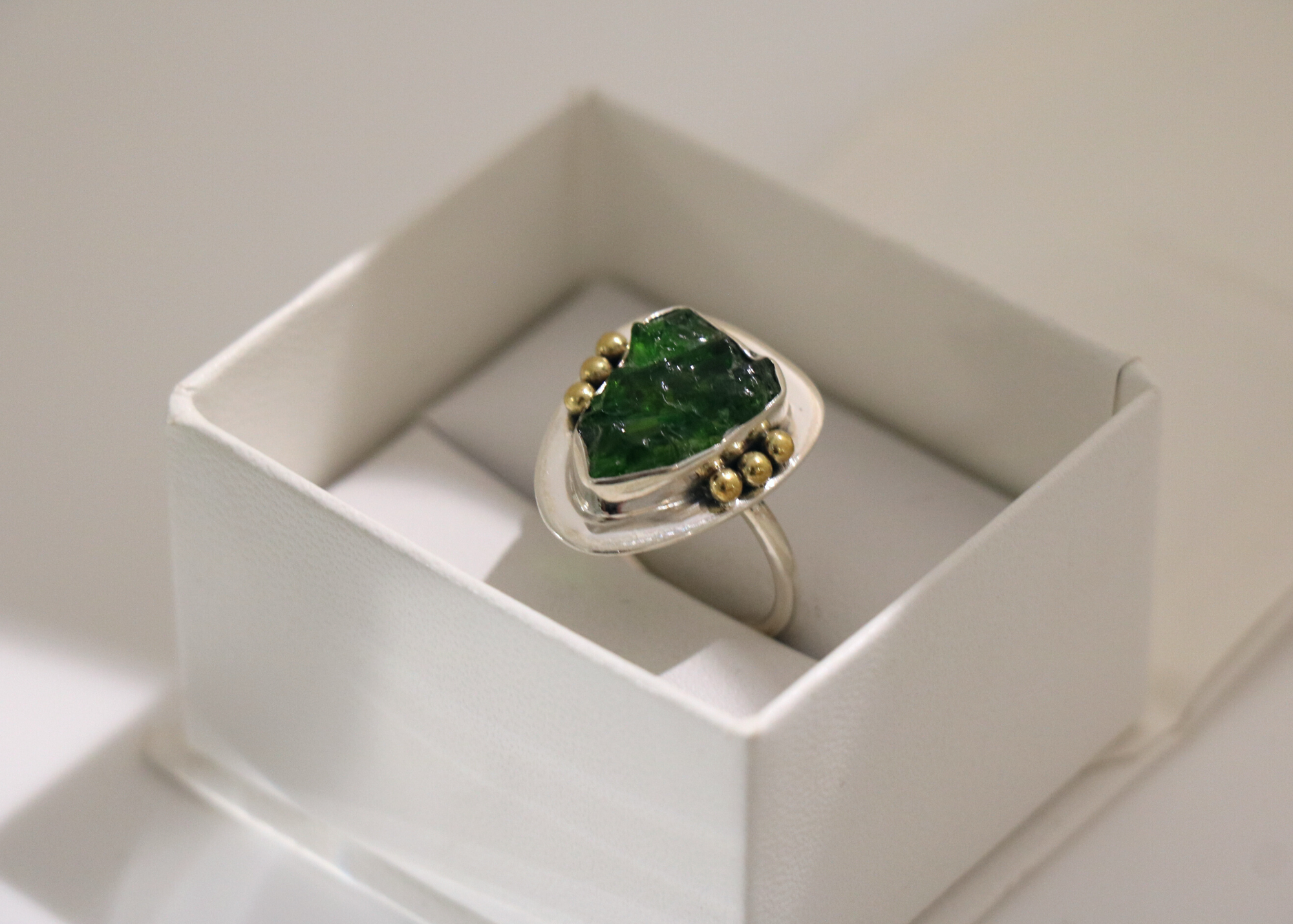 Green Tourmaline Ring (Sterling Silver)、mySite、topwebapps