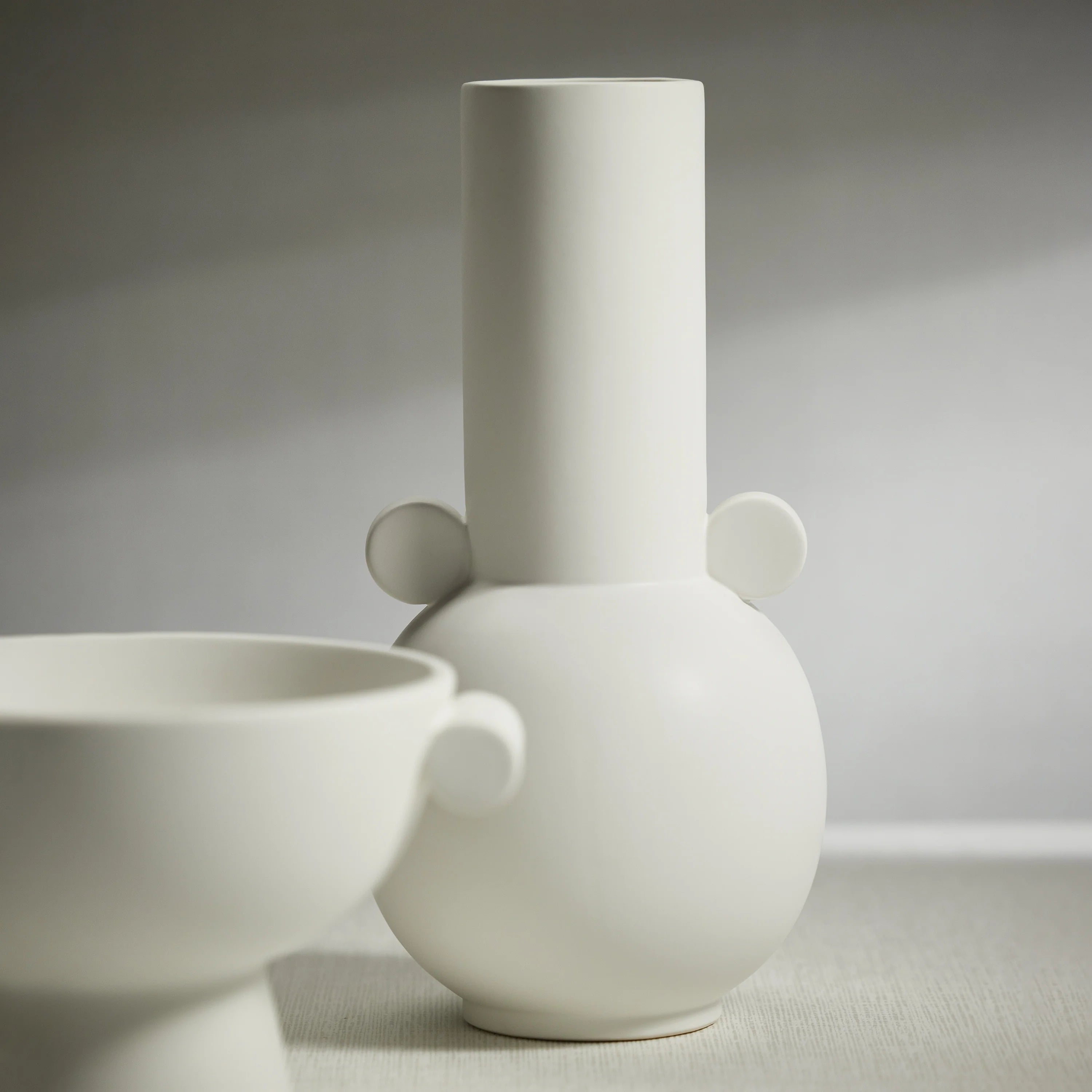  Baden Matte White Ceramic Vase、mySite、elrpsem3k
