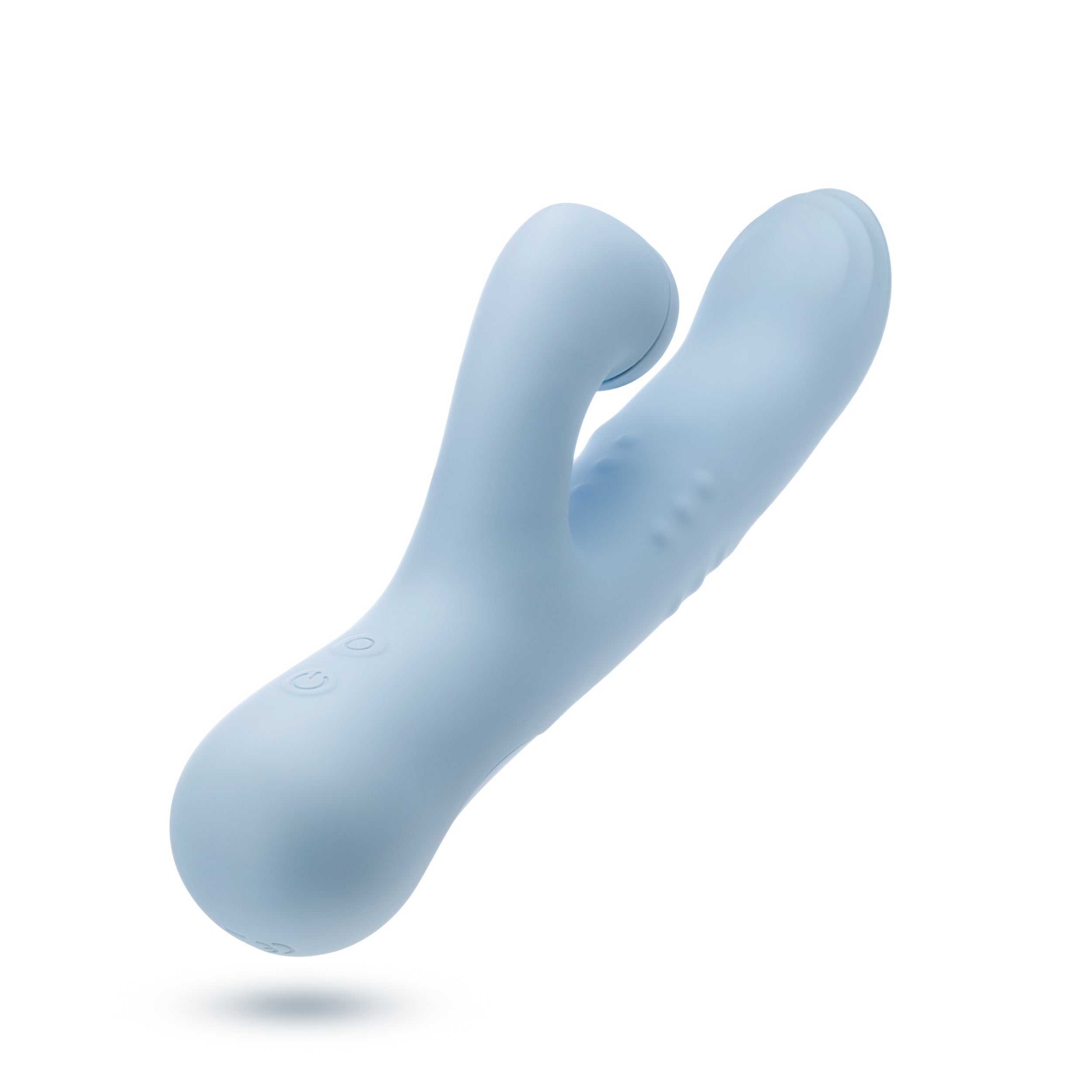 Blush Devin 9.25 Inch G Spot Clitoral Dual Stimulation Rabbit Vibrator In Blue - 10 Vibration Functions - Soft Silicone、mySite、bottomscart