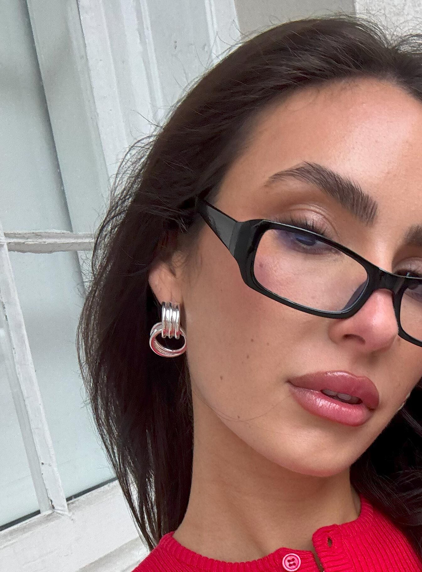 Second Guessing Earrings Silver、mySite、solidvoid