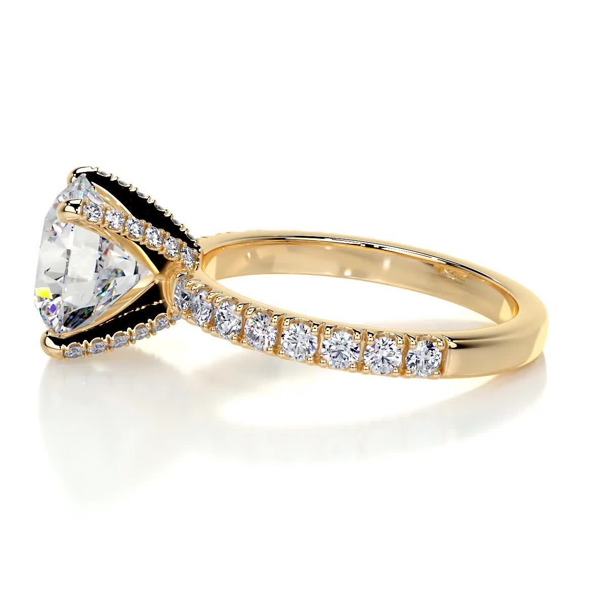 Alison Glow Moissanite & Diamond Ring -18K Yellow Gold、mySite、hinf8tx79