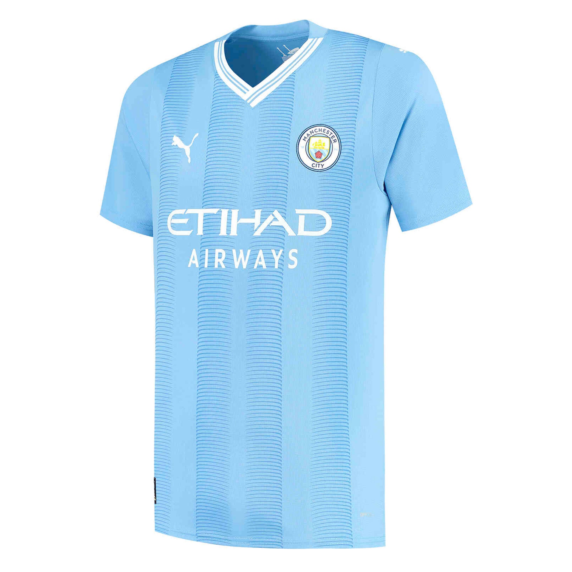PUMA Men's Manchester City 2023/24 Home Jersey Light Blue/White、mySite、noshort