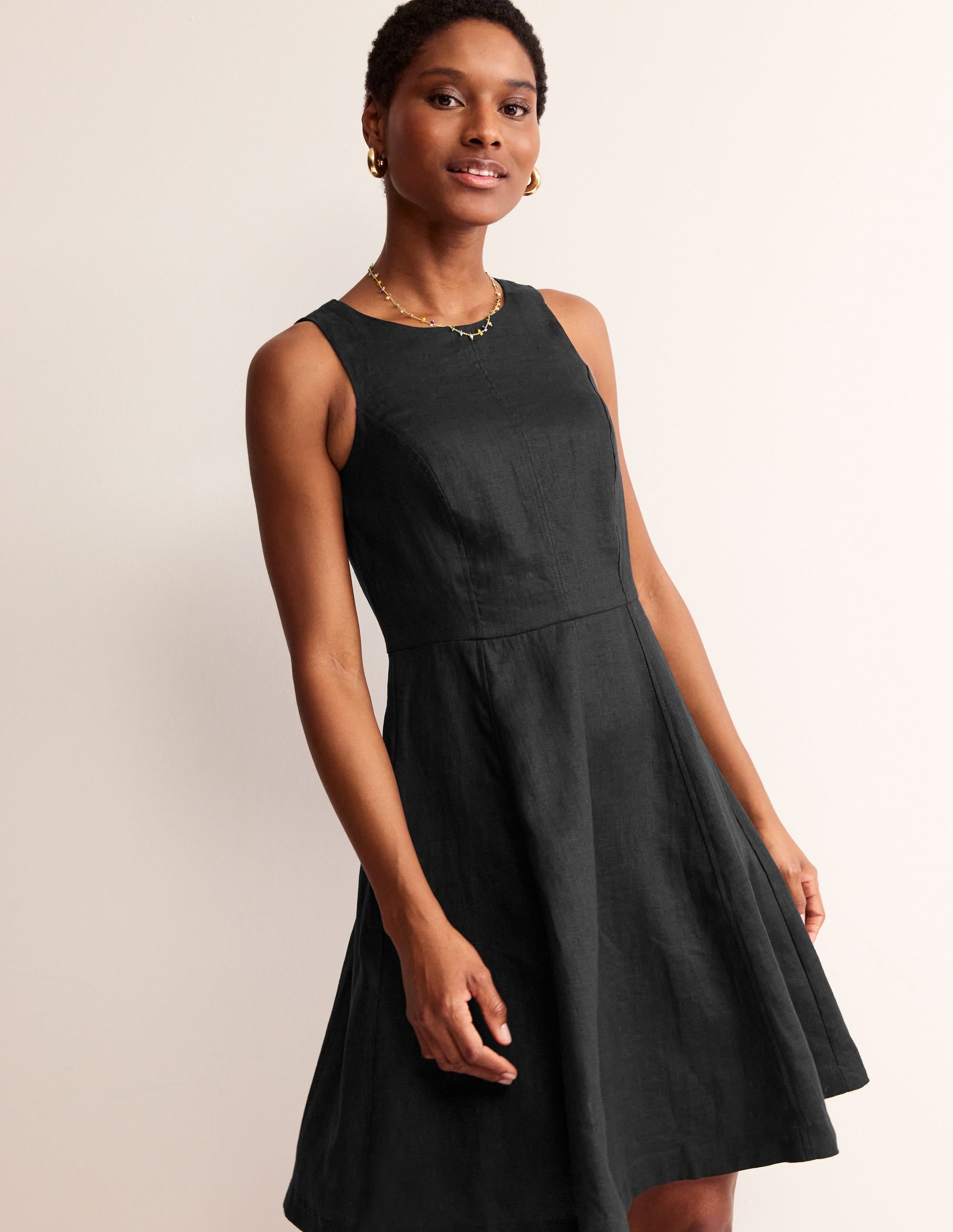  Carla Linen Short Dress-Black、mySite、ashleygrahame
