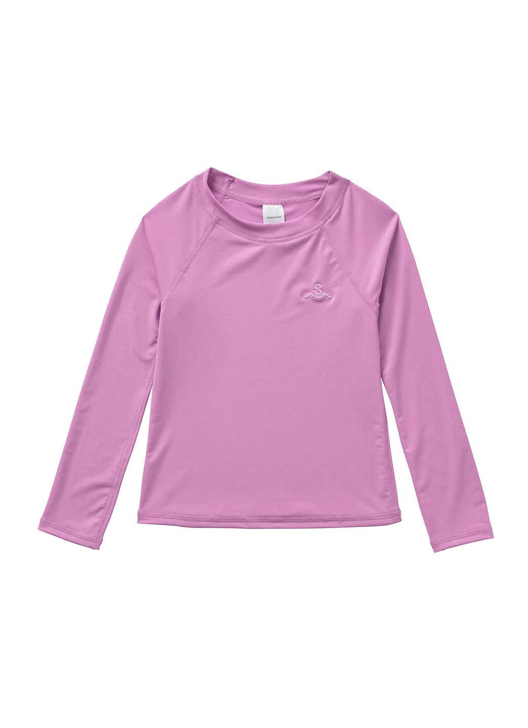 Seaesta Surf Girls' Youth Solid Long Sleeve Rash Guard (Big Kid)、mySite、noshort