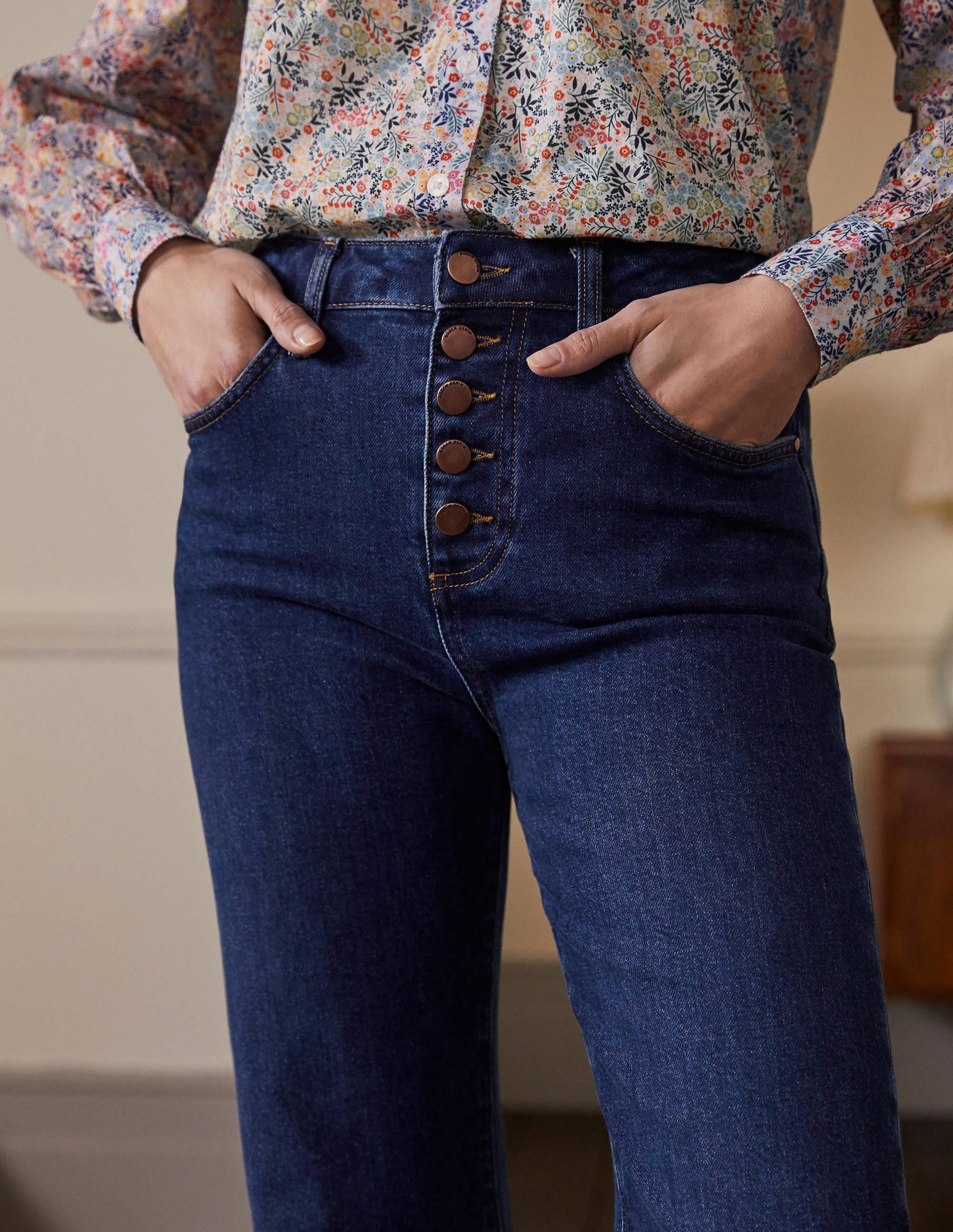  Button Fly Relaxed Flares-Dark Vintage、mySite、ashleygrahame