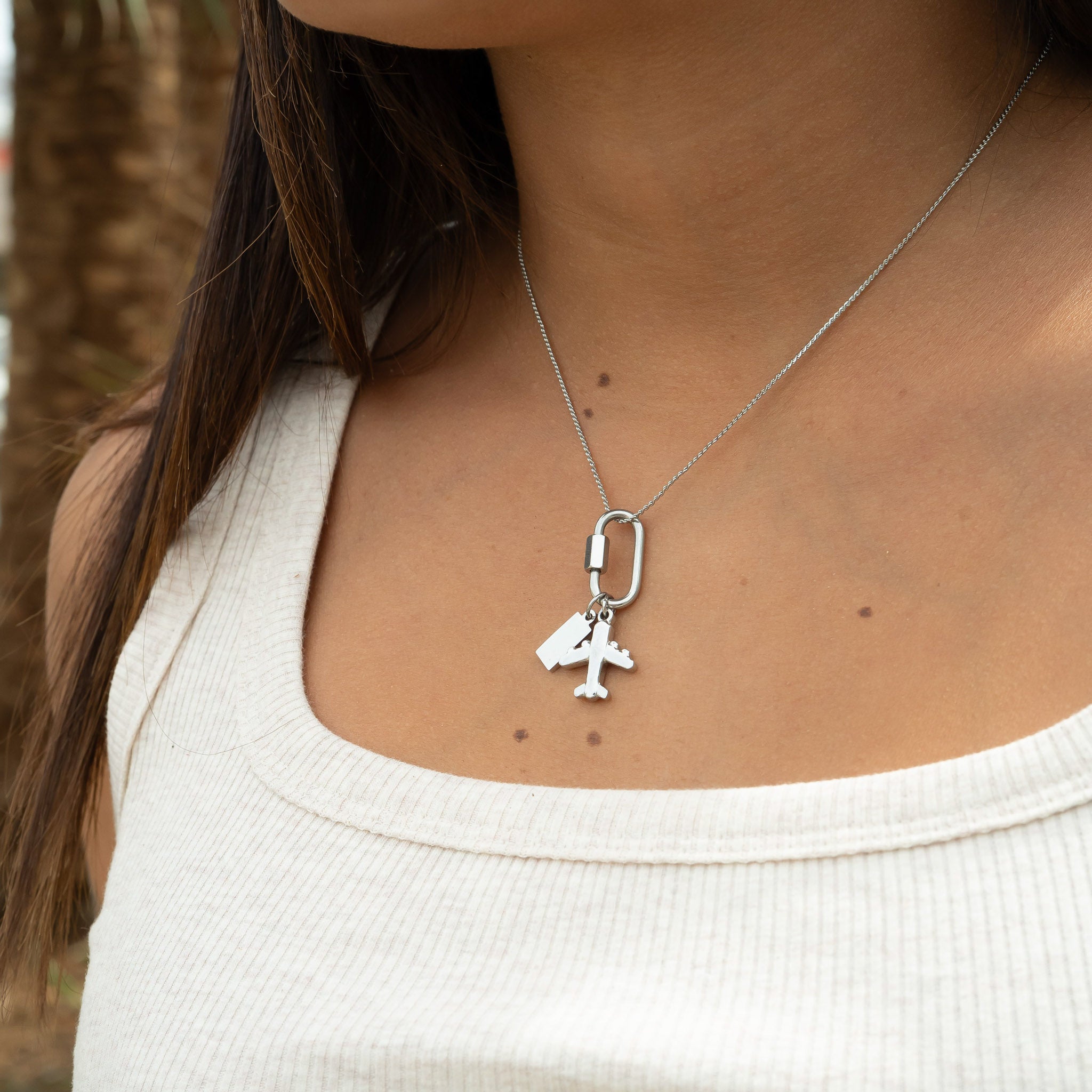 18K Gold PVD Stainless Steel Airplane Charm / PDL0095、mySite、dreamappss