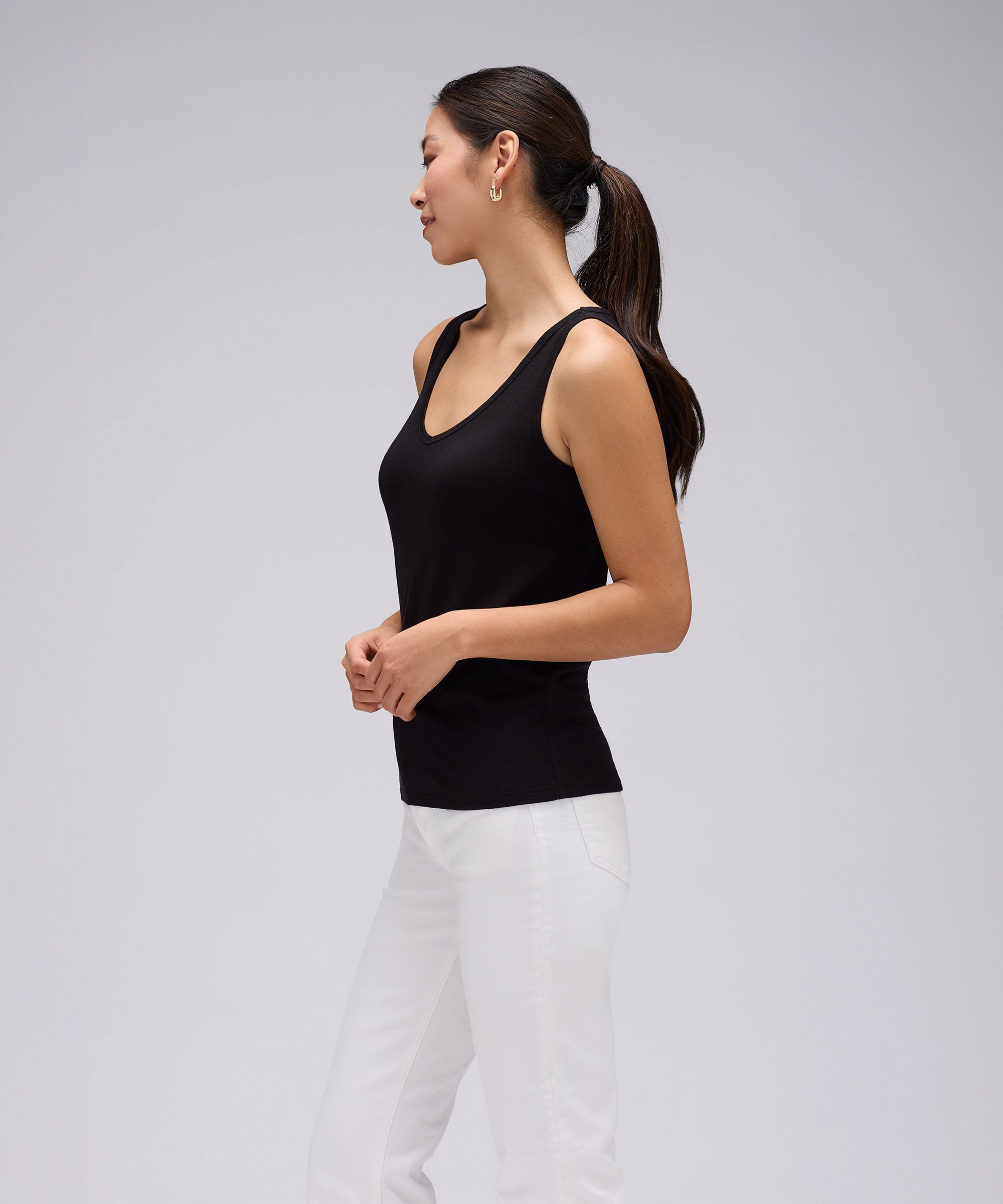 Women's Relaxed Merino V-Neck Tank、mySite、noshort