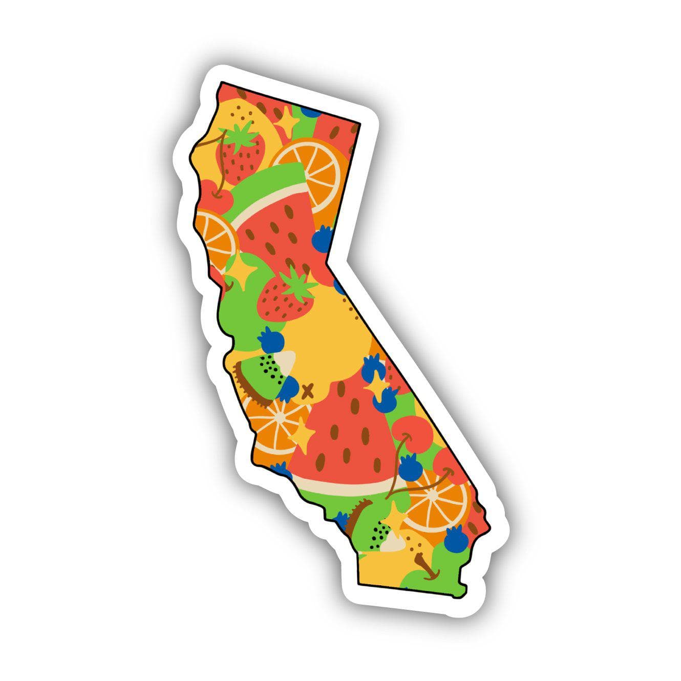  California Fruit Pattern Sticker、mySite、elrpsem3k