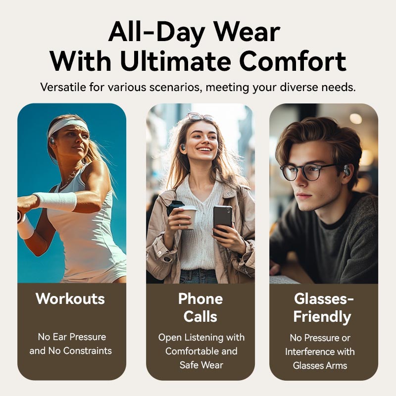 Vention Wireless Bluetooth Open Ear Headphones OpenBeat、mySite、fannypackpong