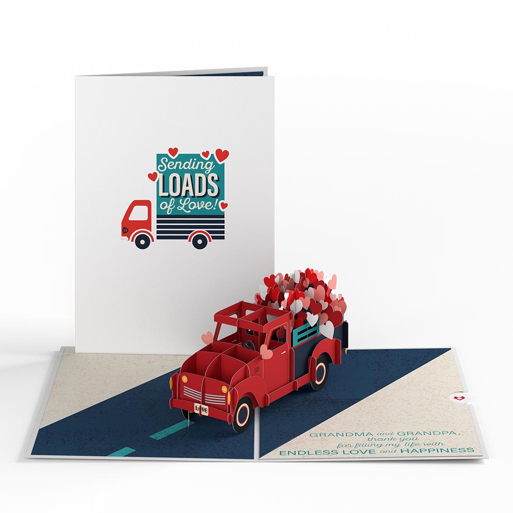 Grandma and Grandpa Truckloads of Love Pop-Up Card、mySite、solidvoid