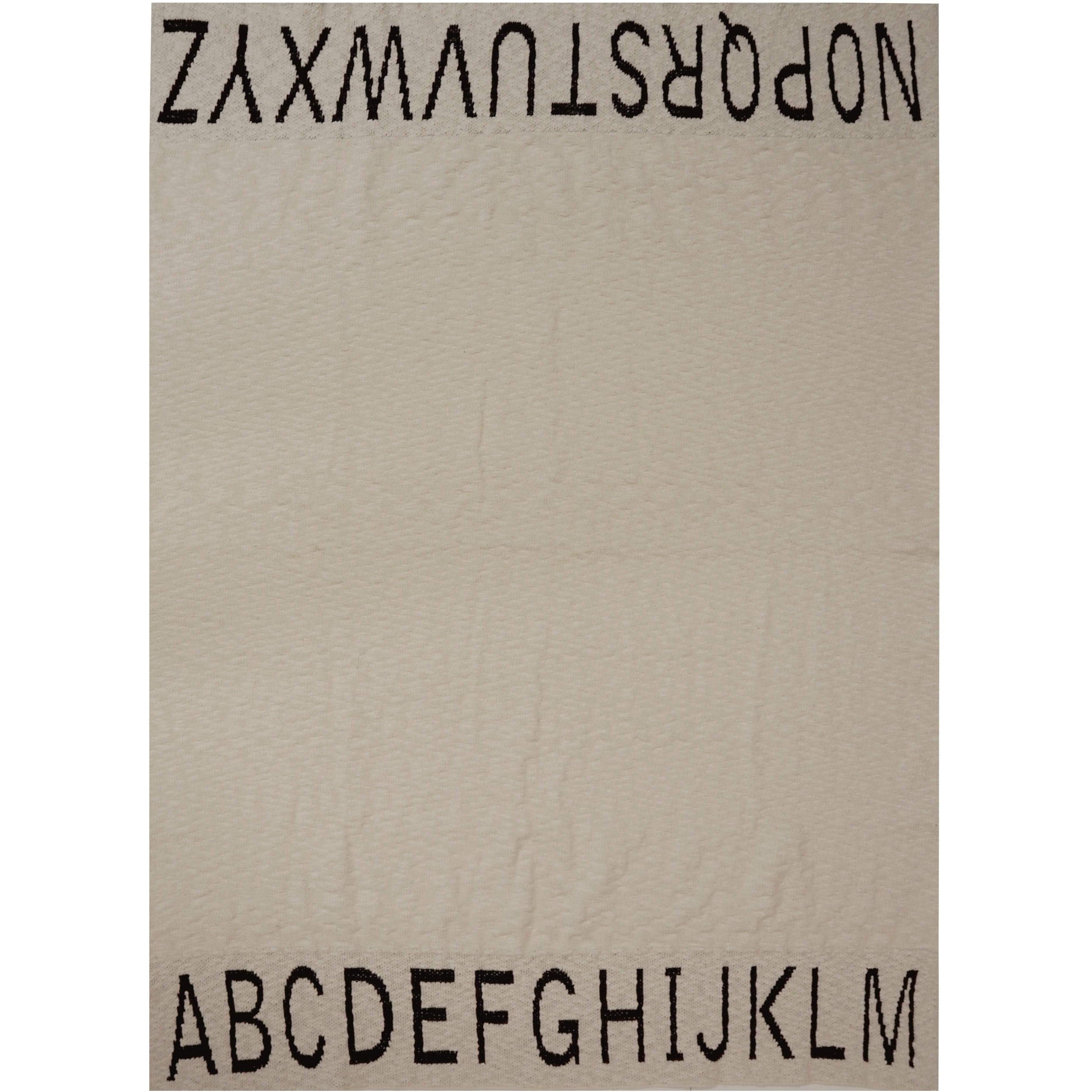 ABC Natural Black Knitted Baby Blanket、mySite、gigharbornorthrealestate