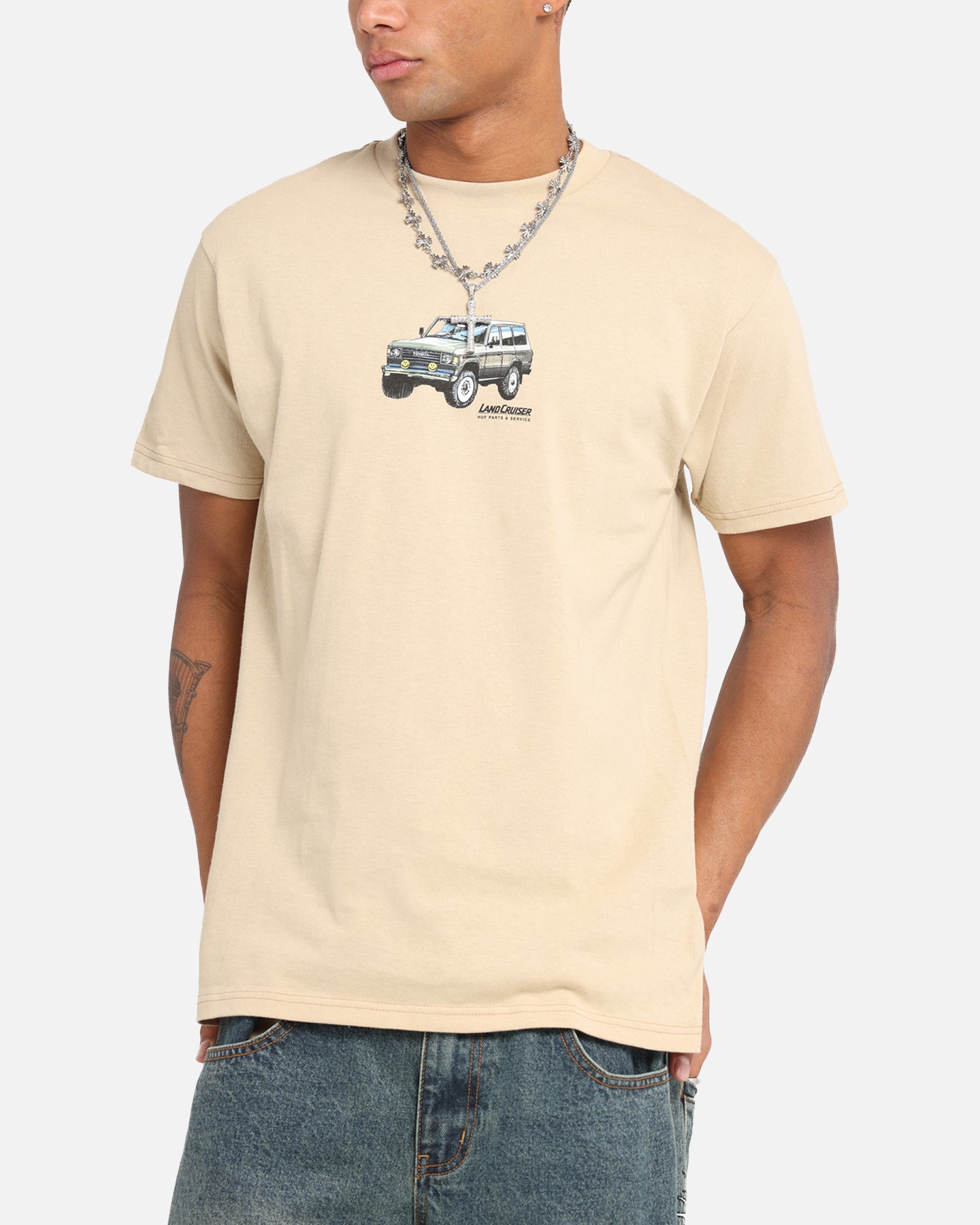 Huf X Toyota Rosetta T-Shirt Sand、mySite、zt4zffjzw