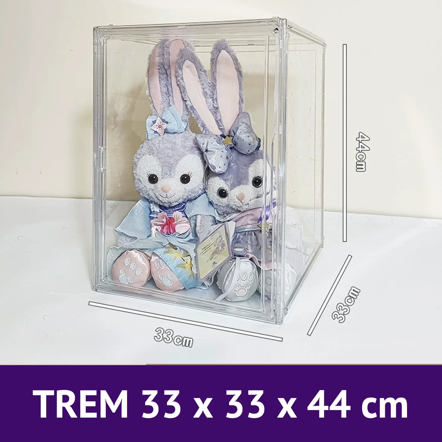  Clear Display Shelf, Protective Dust-proof Display Container Perfect for POP MART Labubu Plush Toys、mySite、greenlandpopulation