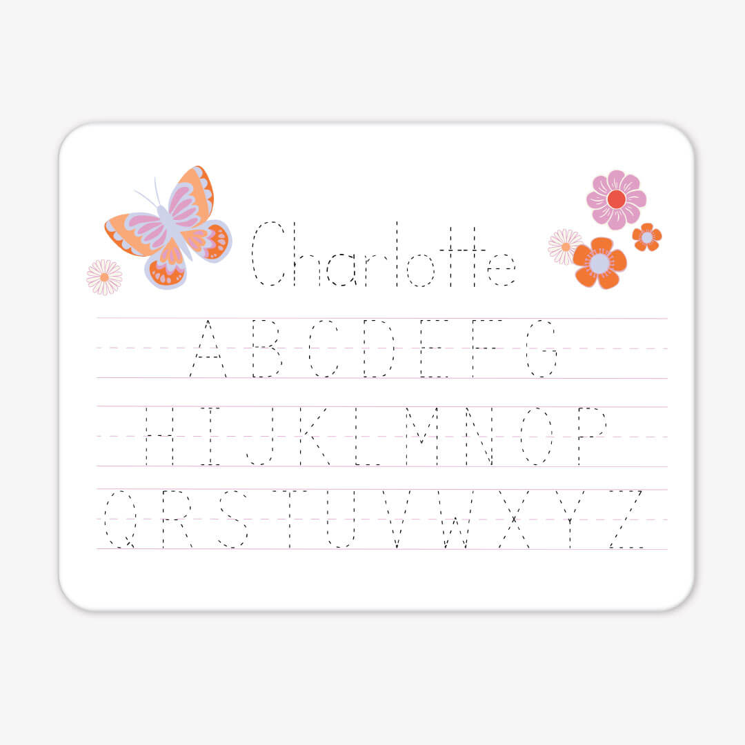  Kids Personalized Whiteboard | Floral Alphabet、mySite、layawaytickets