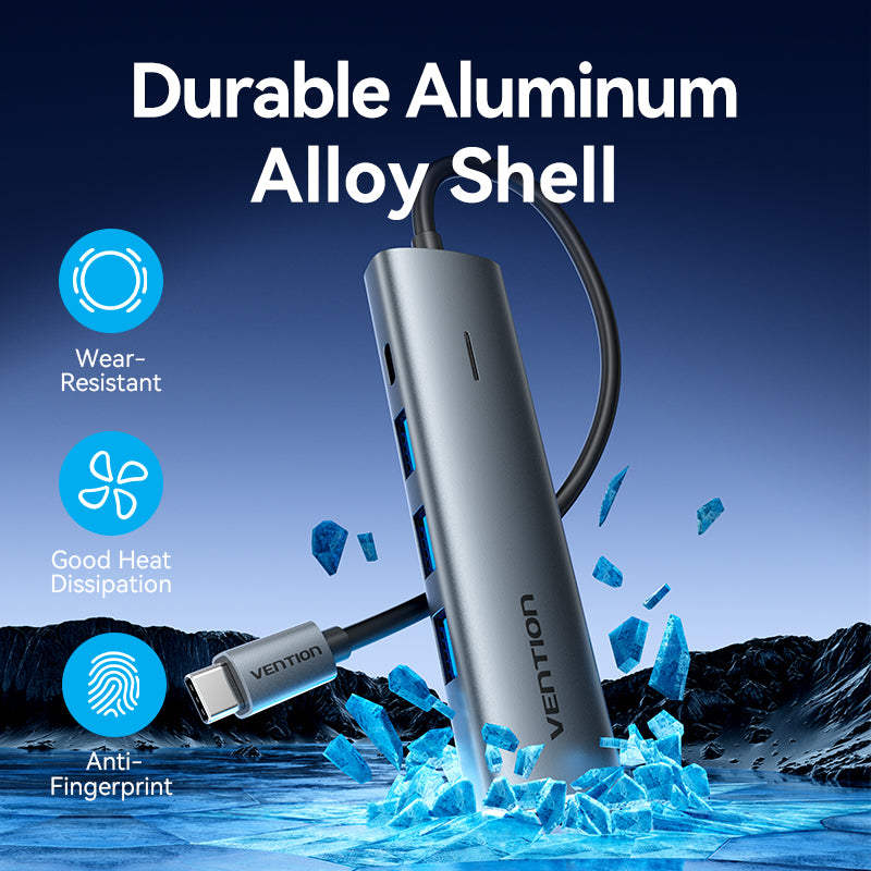 Vention 5-in-1 USB-C Hub、mySite、fannypackpong