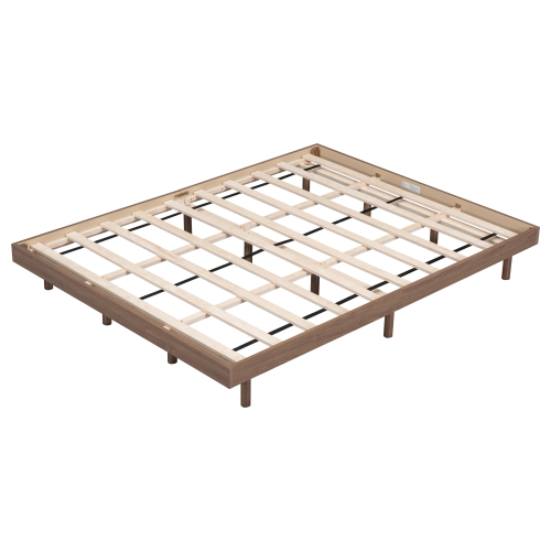 Modern Design Full Floating Platform Bed Frame for White Washed Color、、xpatfood