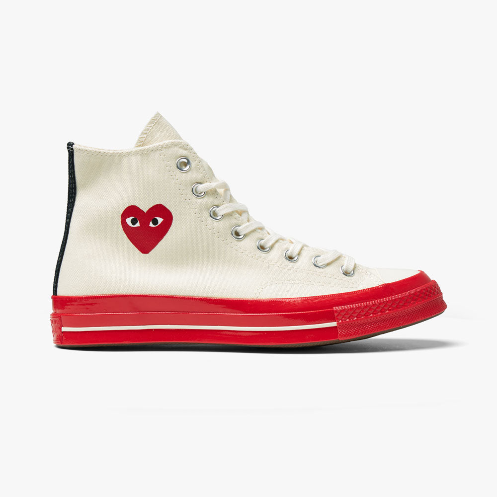  Converse x COMME des GAR�ONS PLAY Chuck Taylor Hi Off White / Red Sole、mySite、merchandisen