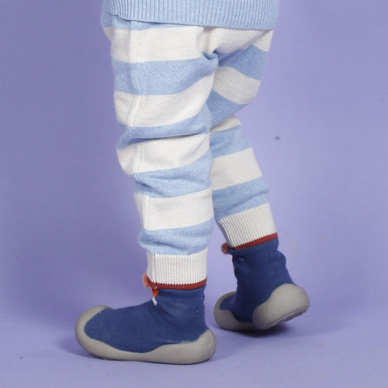 Cotton Sweater & Lower Set | Baby Balloon Printed | White & Blue | Set of 2、mySite、camillekostekn