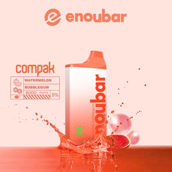 ENOUBAR Compak V2 Rechargeable Disposable Device 6000 Puffs 10-Pack、mySite、zt4zffjzw