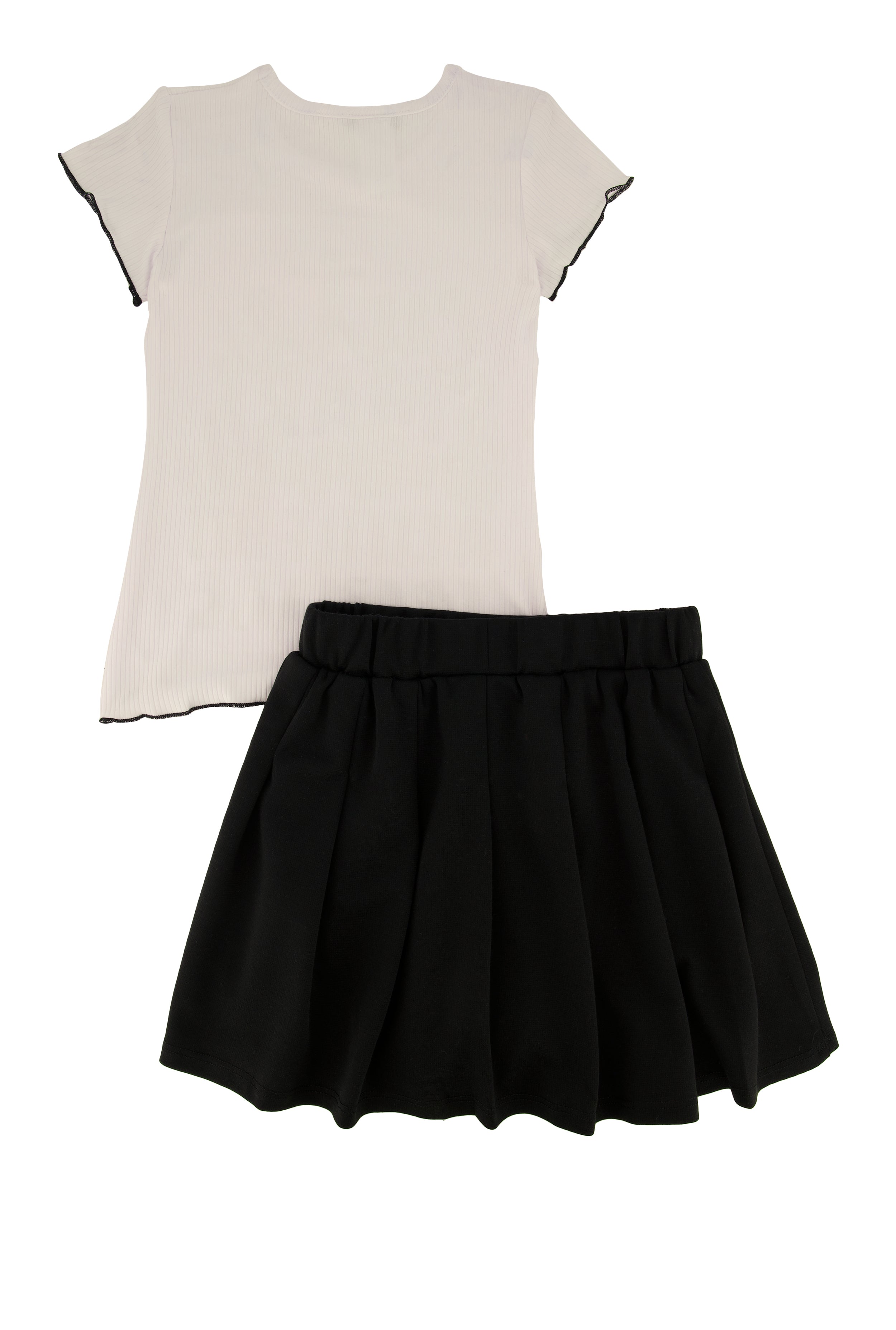 Little Girls Cute Smart and A Little Bit Dramatic Tee with Skirt、mySite、camillekostekn