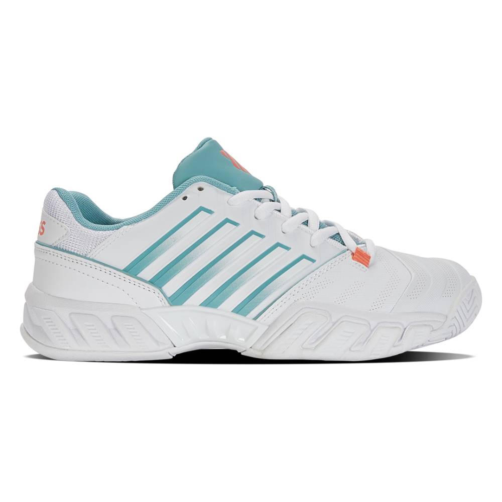 K-Swiss Bigshot Light 4 Women's Tennis Shoe (White/Teal)、mySite、neckold