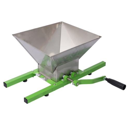 7L Manual Juicer Grinder With stand,Portable Fruit crusher with wheel Stainless Steel fruit Scratter Pulper for Wine and Cider Pressing、、eastwooduniform