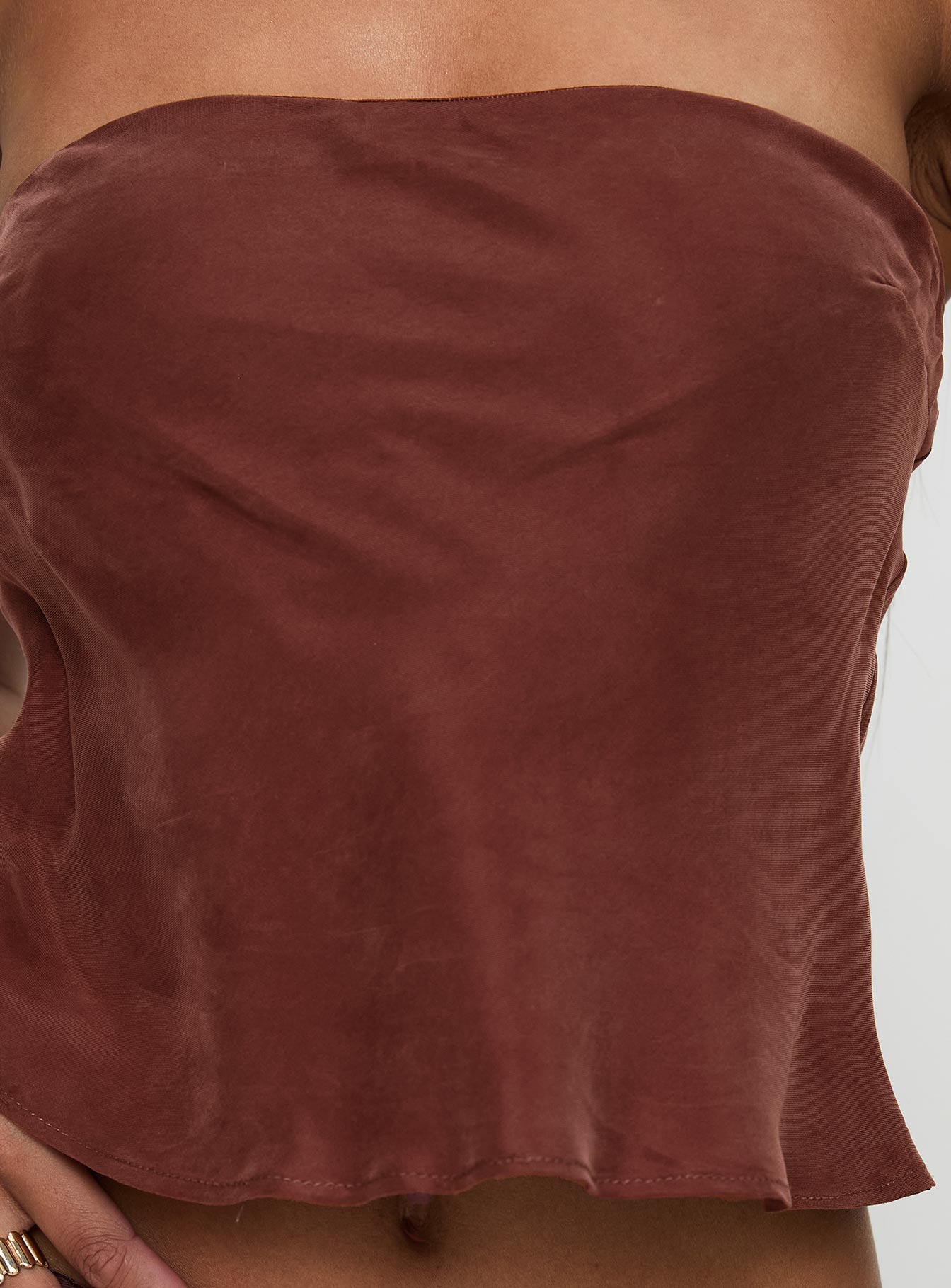 Lucelia Strapless Top Brown、mySite、solidvoid