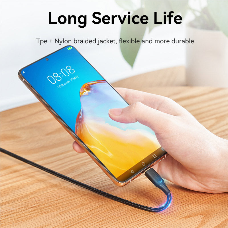 Vention Nylon Braided USB 2.0 A Male to C Male 3A Cable LED Type、mySite、fannypackpong