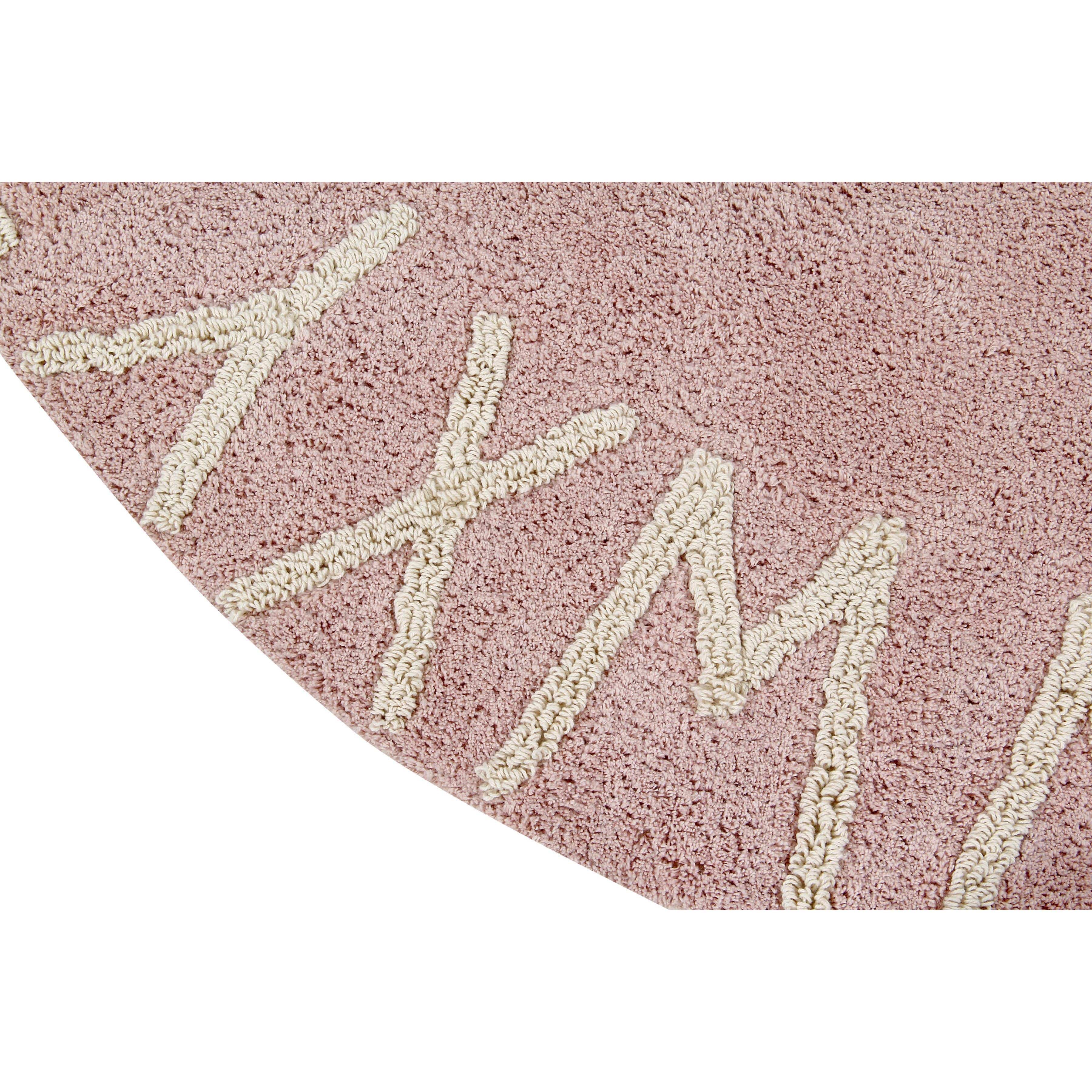 Round ABC Vintage Nude Natural Machine Washable Kids Area Rug、mySite、gigharbornorthrealestate