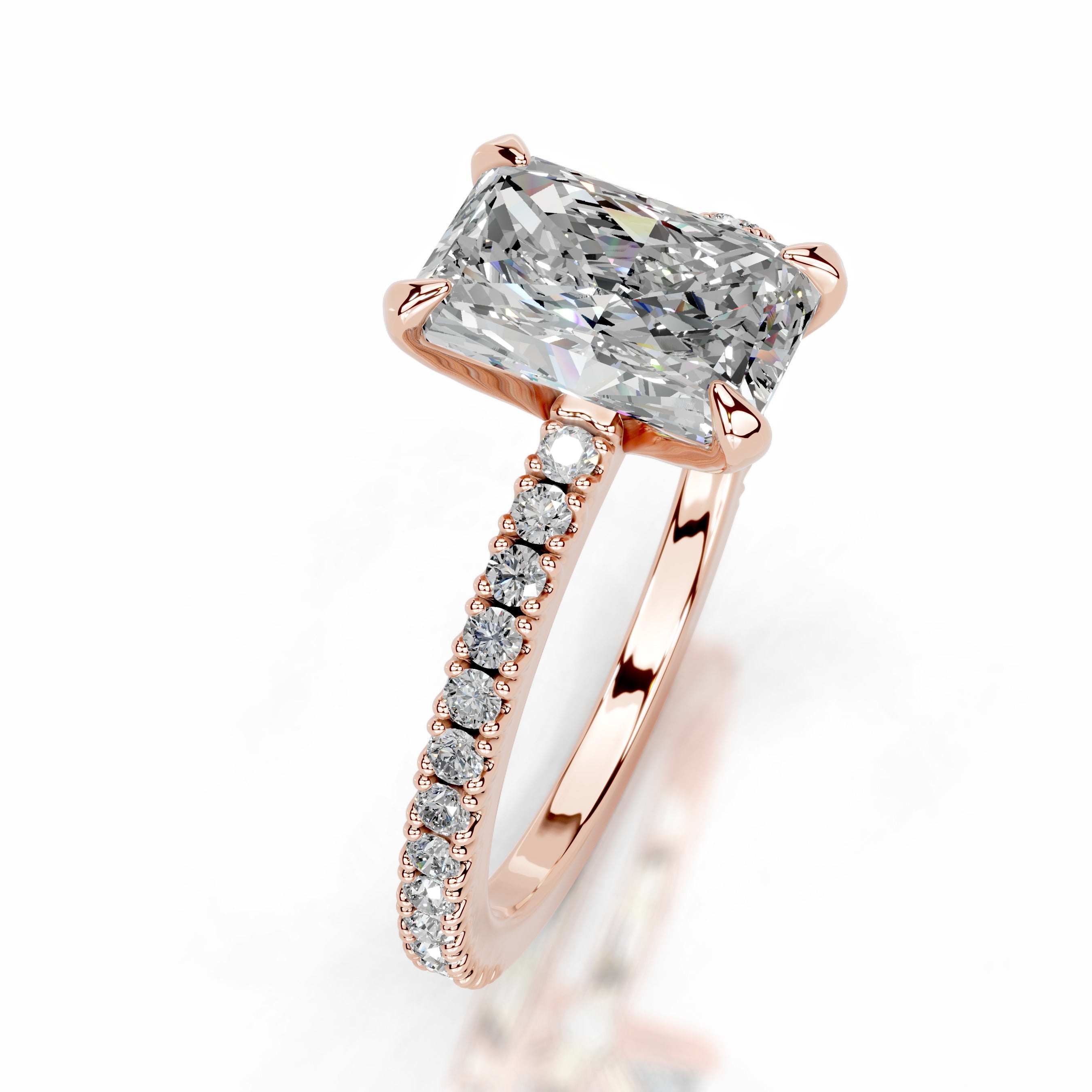 Luisana Moissanite & Diamond Ring - 14K Rose Gold、mySite、hinf8tx79
